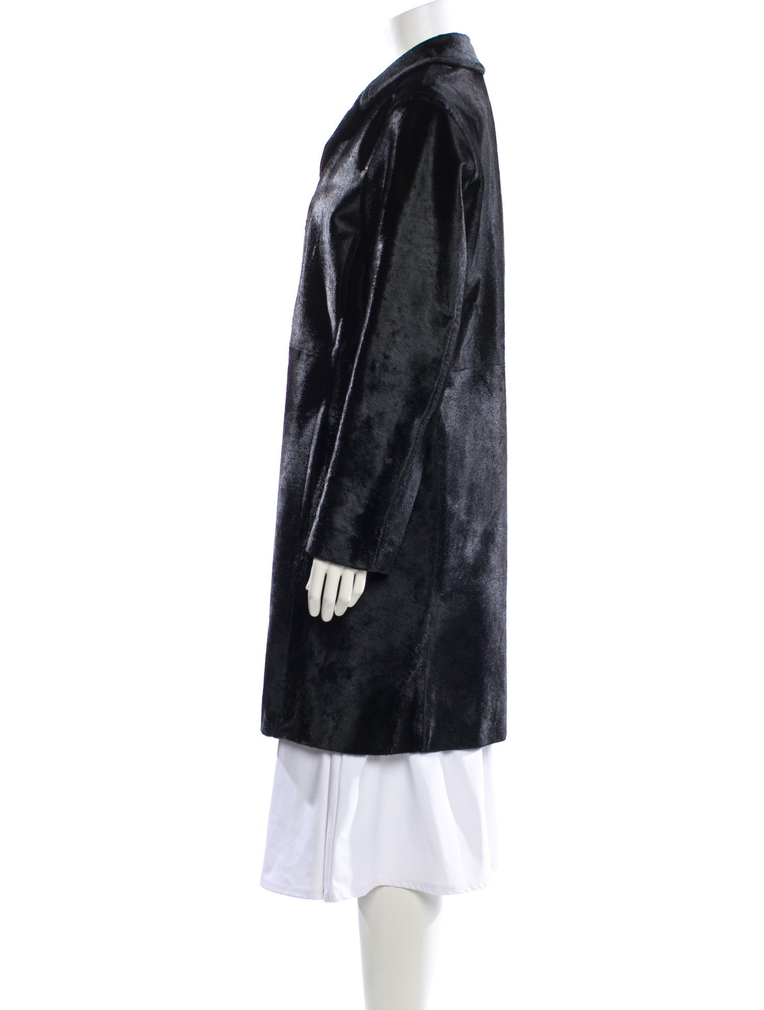 Coach Leather Faux Fur Coat