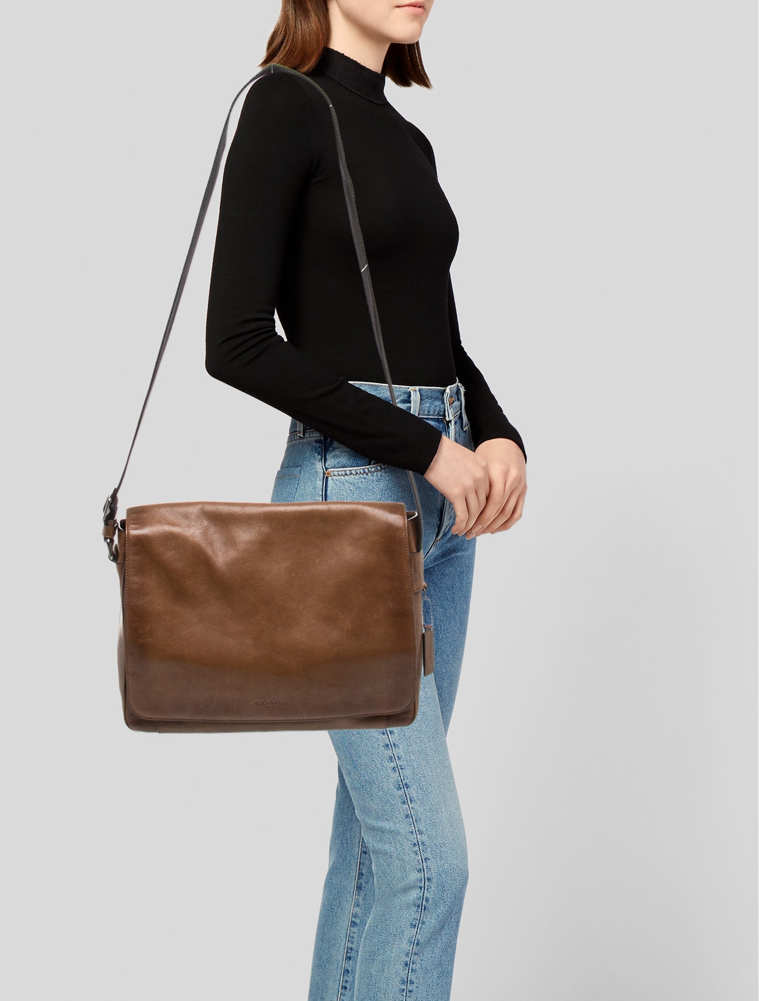 Coach Leather Messenger Bag