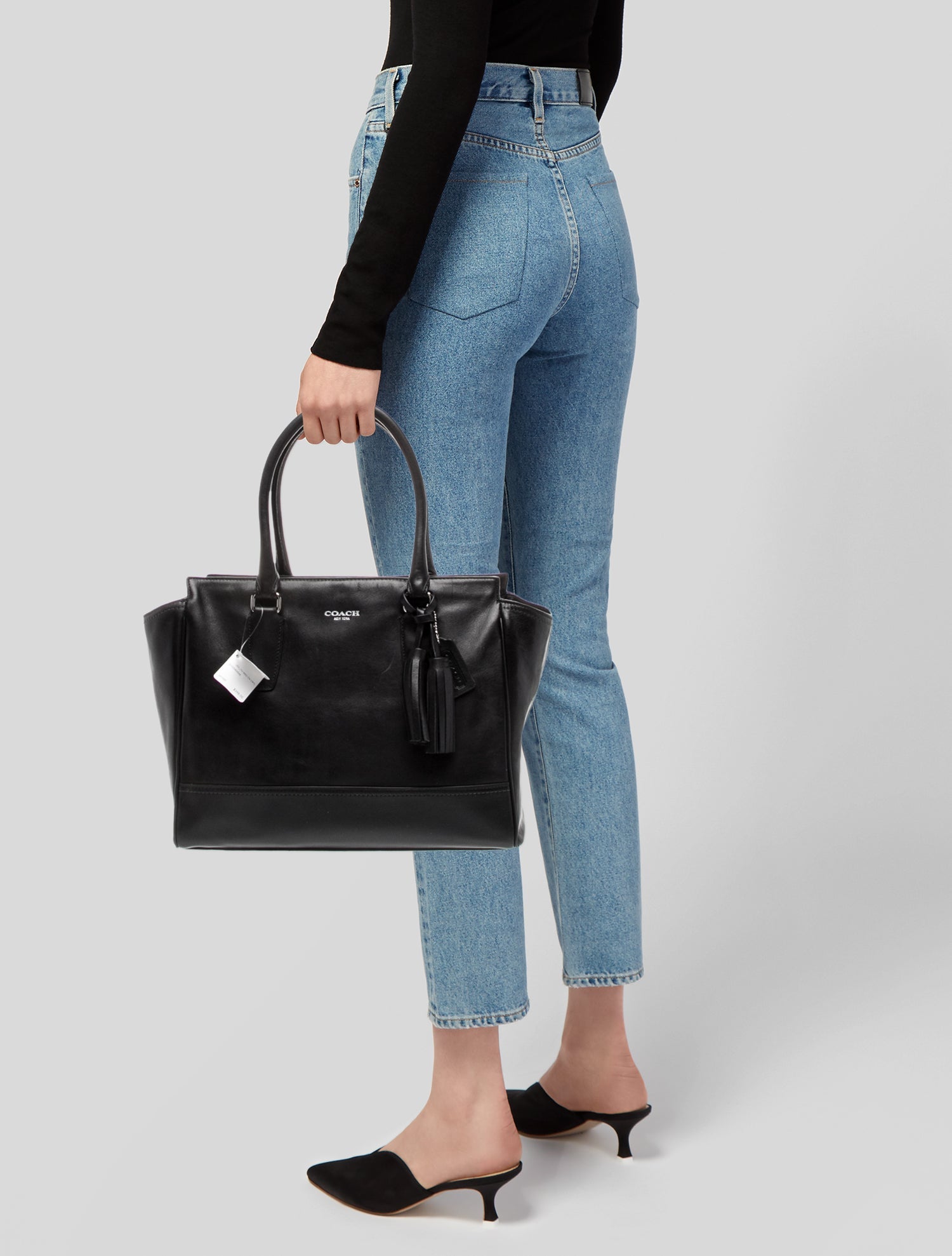 Coach Leather Top Handle Bag
