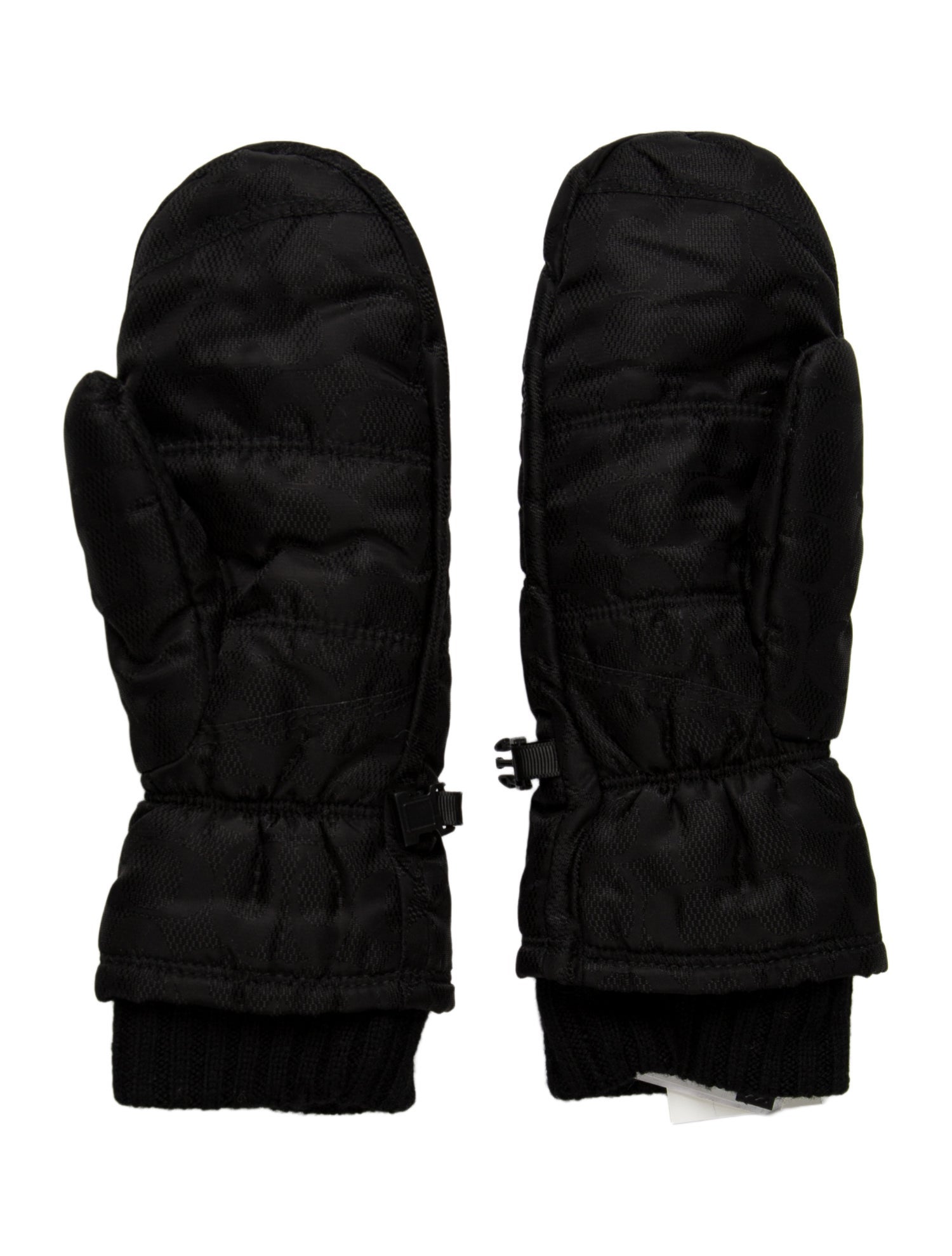 Coach Black Crocheted Trimmed Winter Gloves, W. Tags