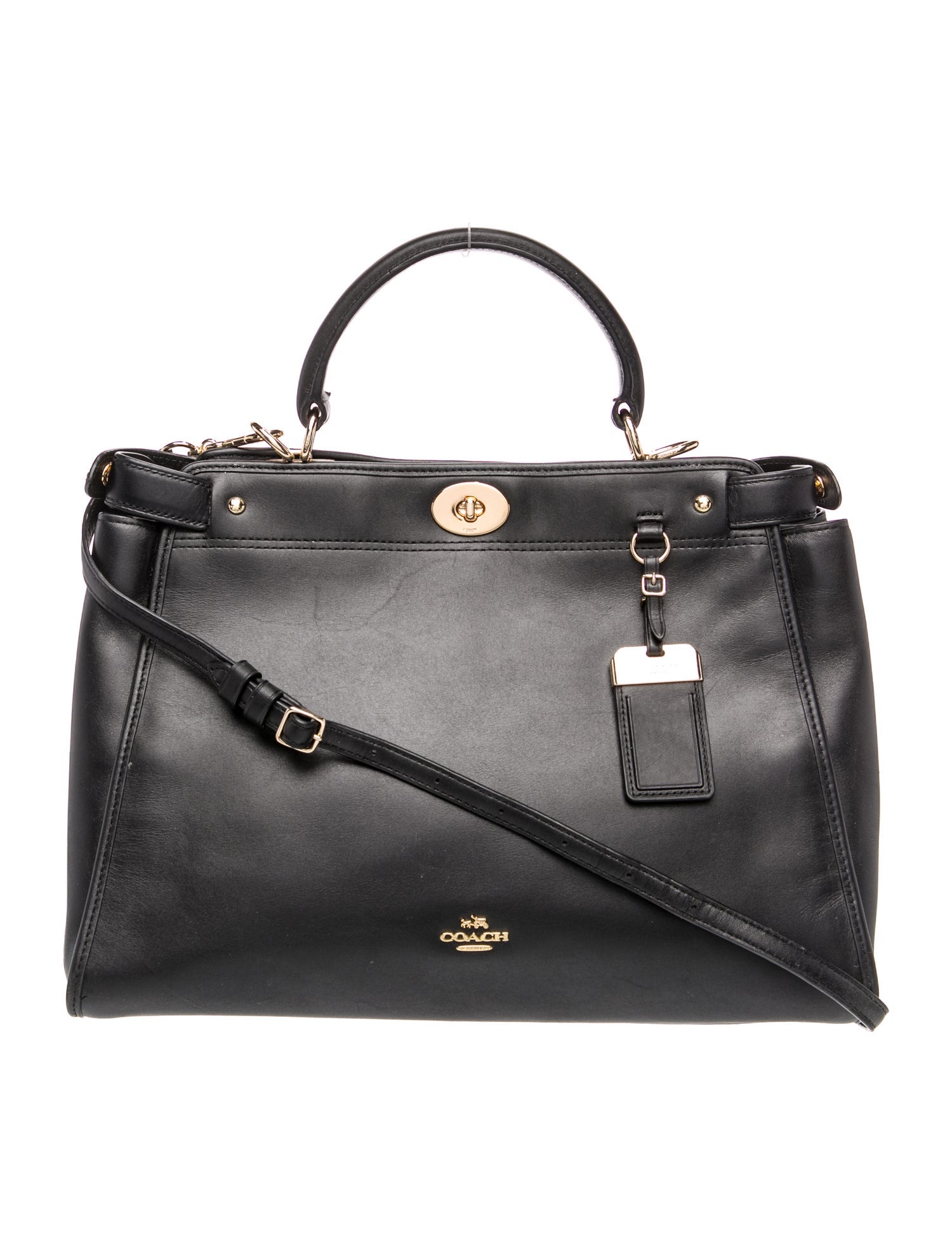 Coach Leather Top Handle Bag