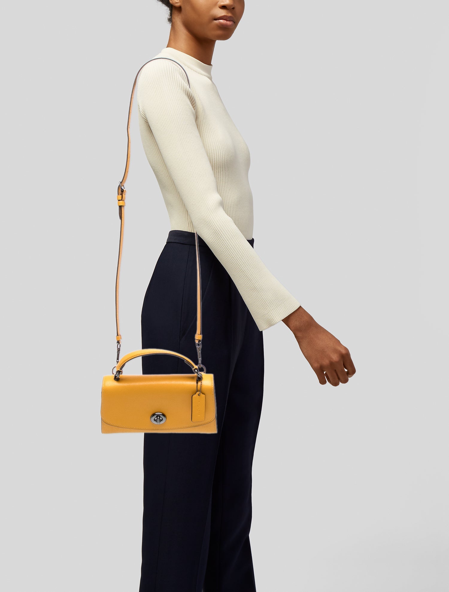 Coach Leather Top Handle Bag