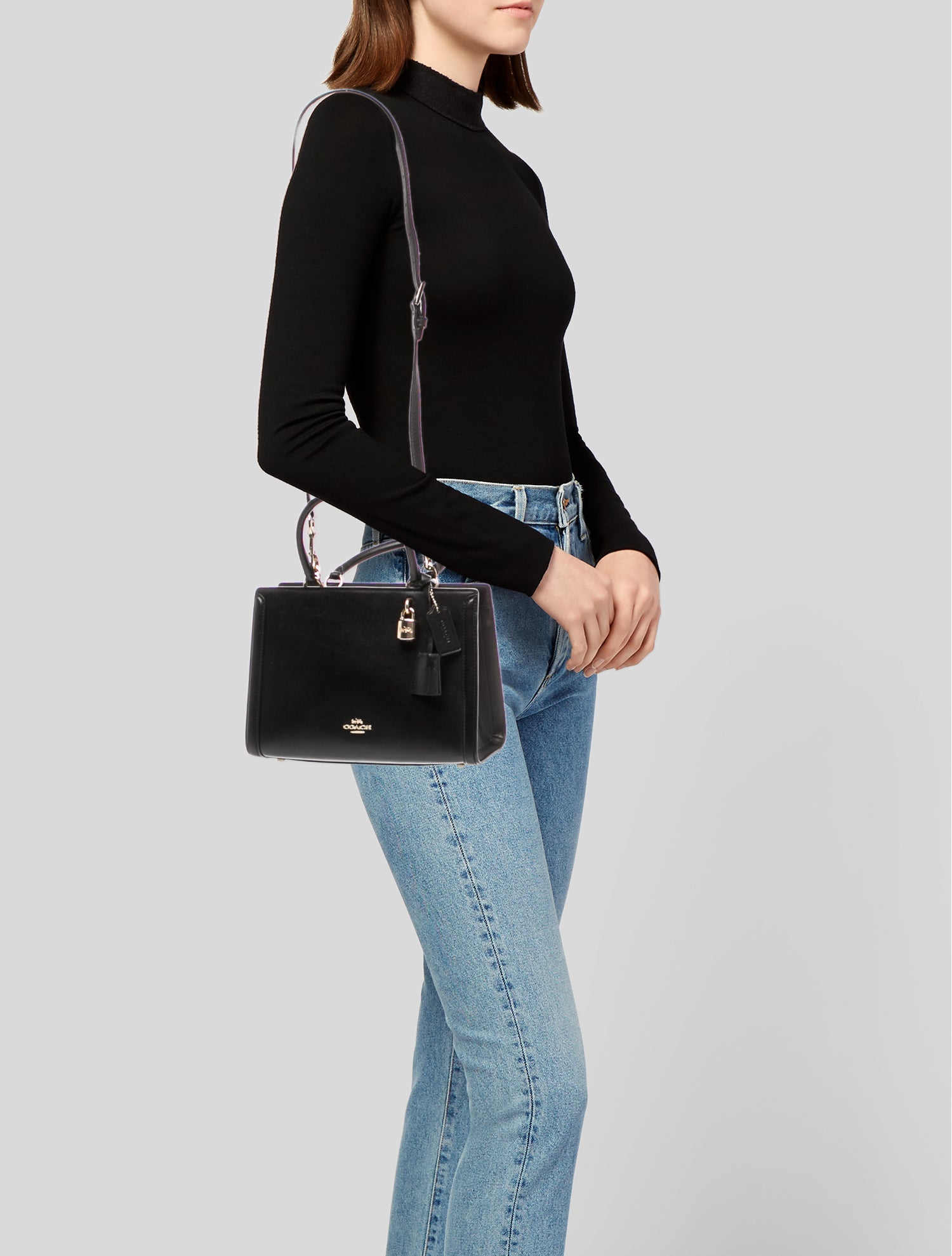 Coach Leather Top Handle Bag