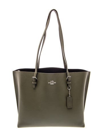 Pre-owned Coach Leather Tote In Green