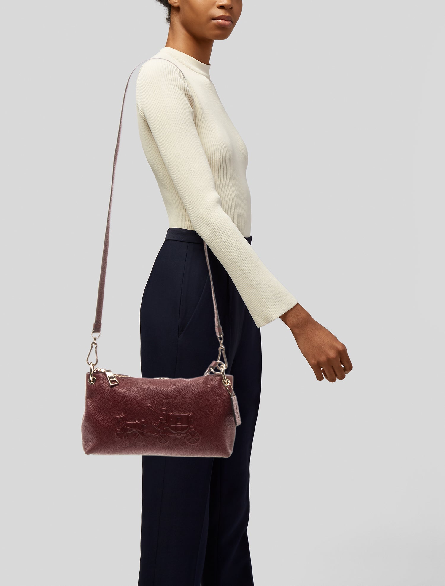 Coach Leather Top Handle Bag