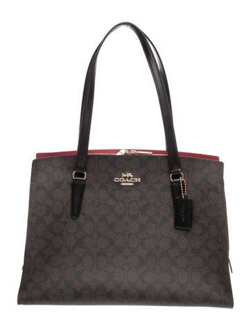 Pre-owned Coach Monogram Tote In Brown