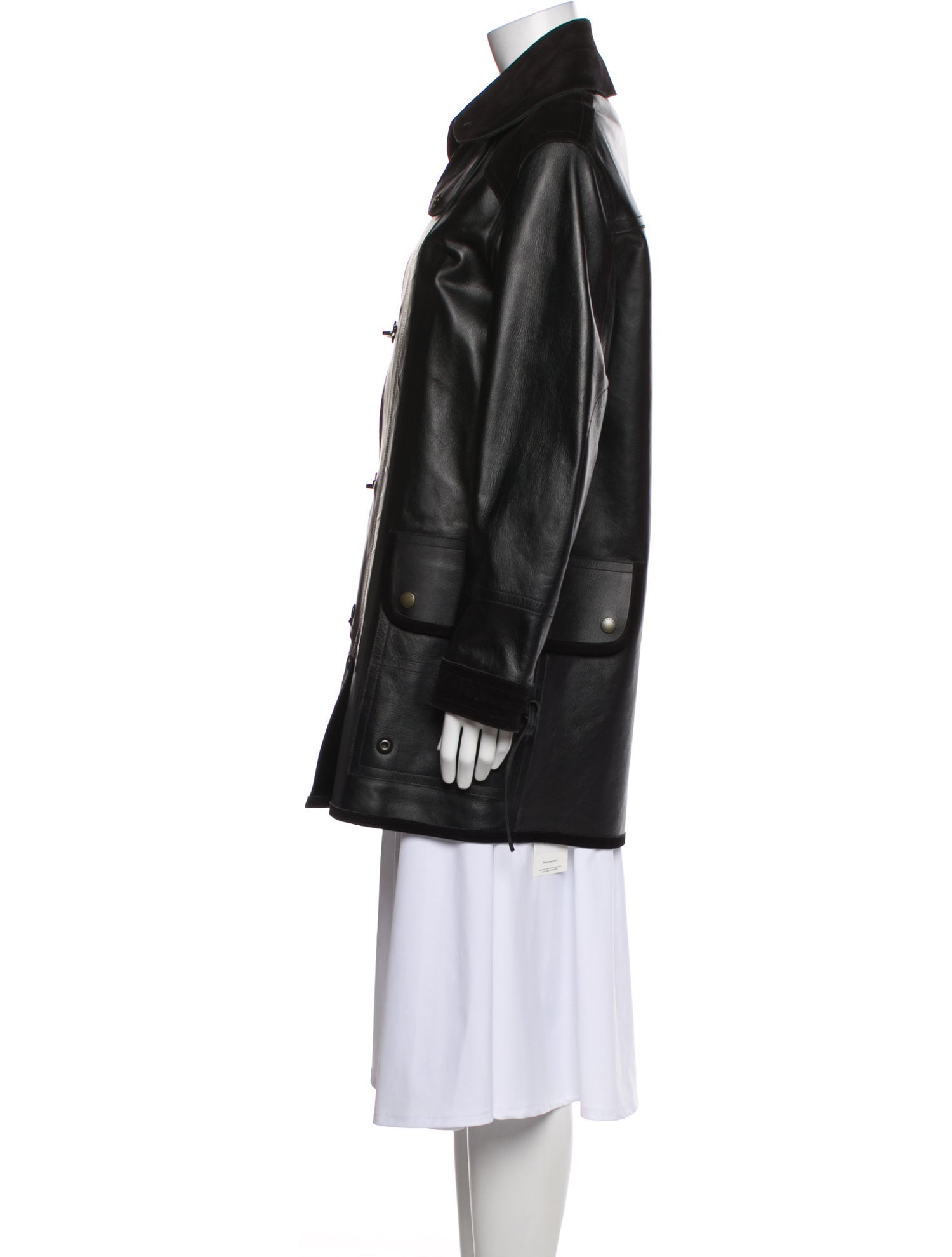 Coach Calf Leather Trench Coat