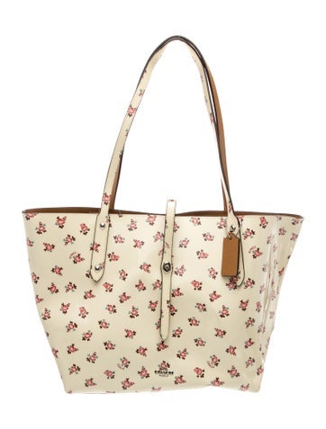 Pre-owned Coach Leather Tote In Neutral