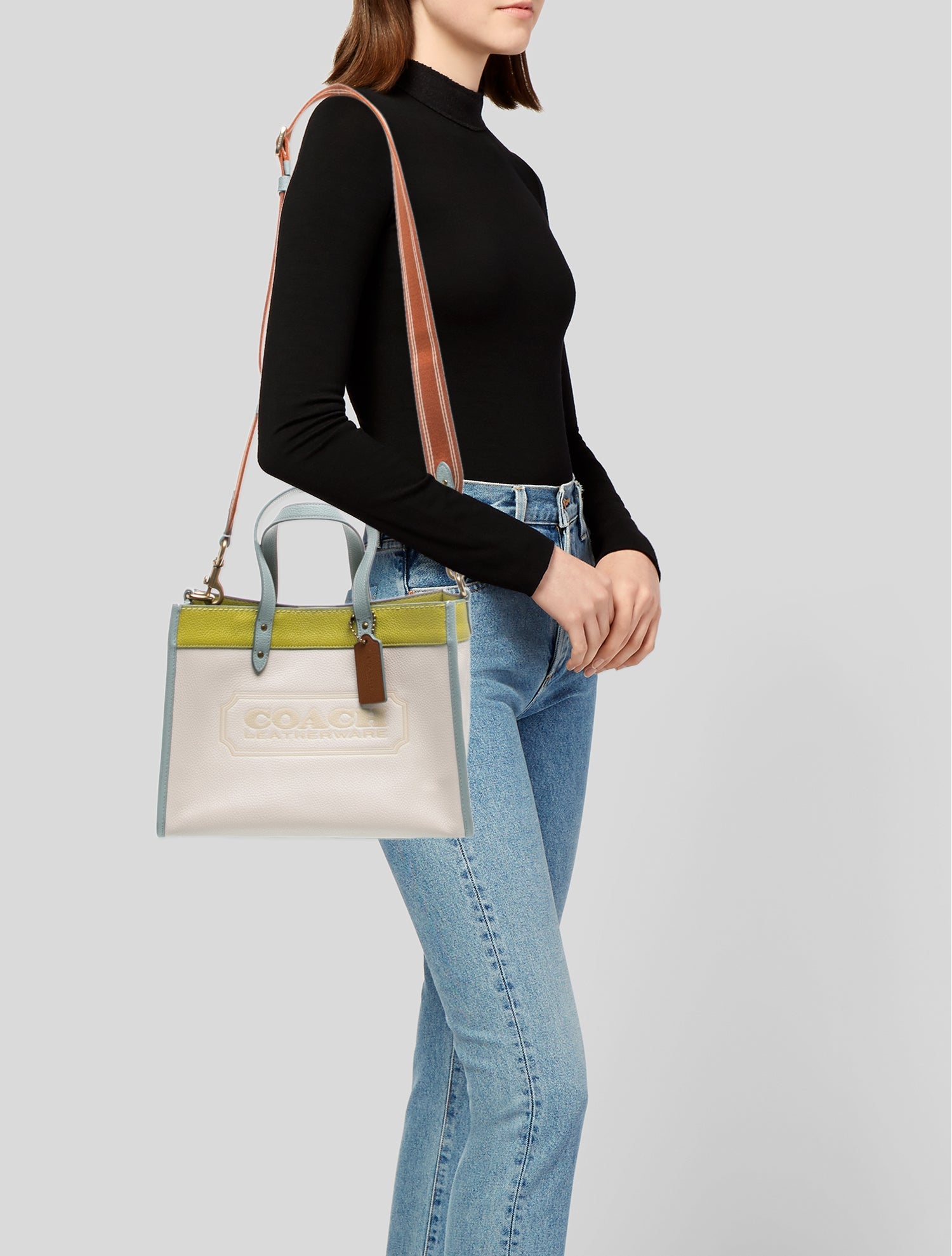 Coach Leather Top Handle Bag