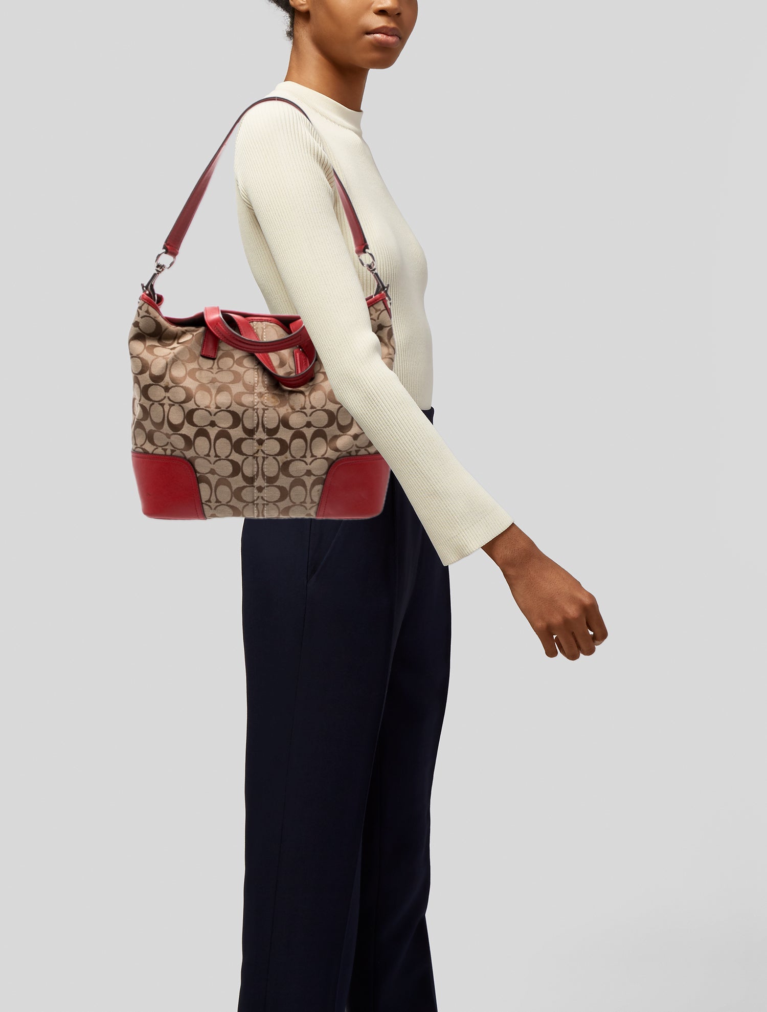 Coach Canvas Top Handle Bag