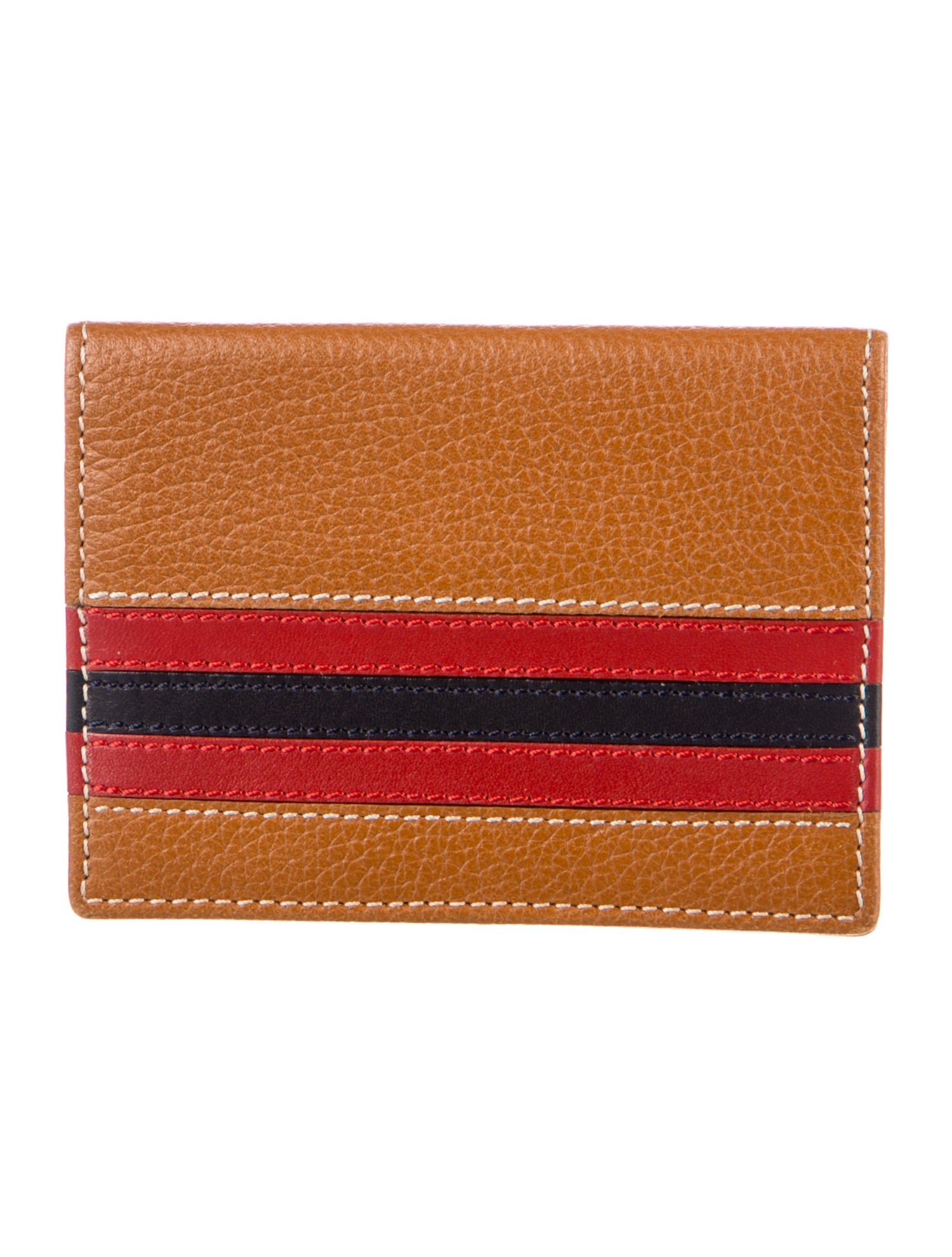 Coach Leather Striped Wallet