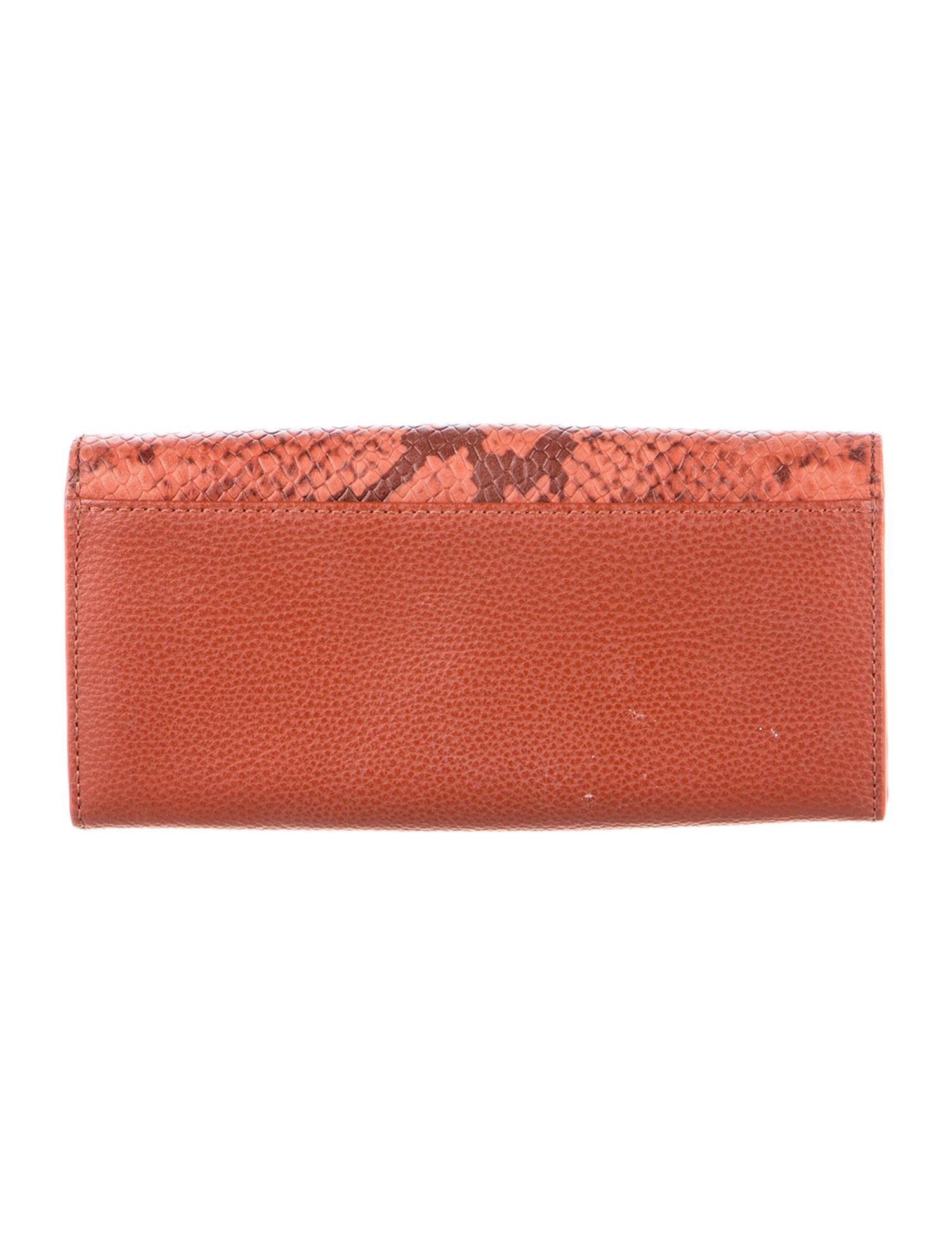 Coach Embossed Leather Animal Print Continental Wallet