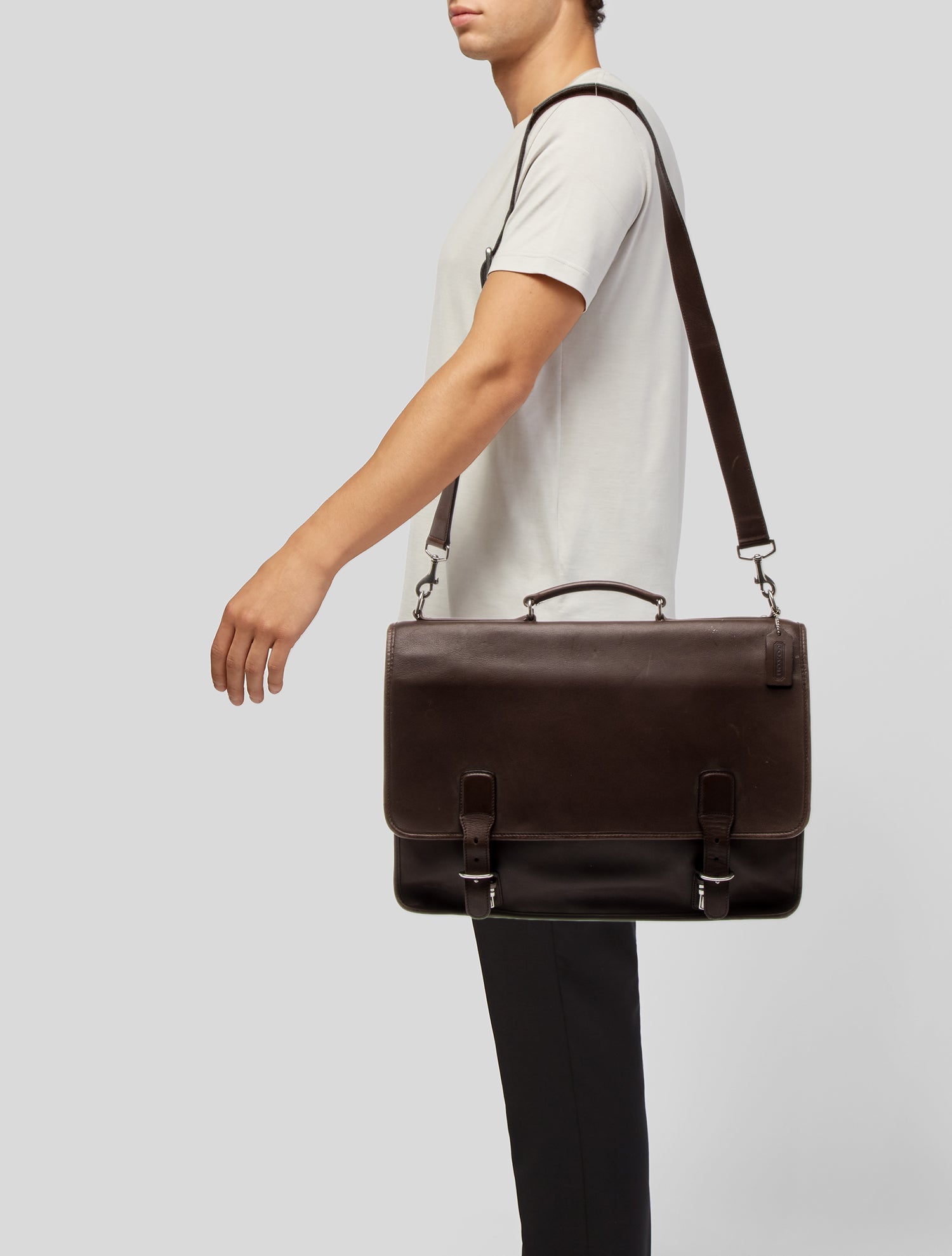 Coach Leather Messenger Bag