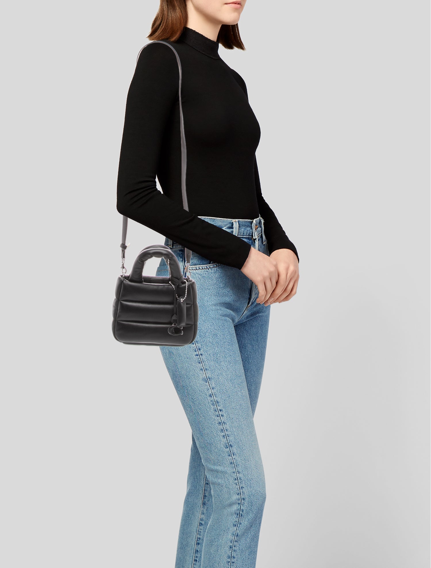 Coach Leather Top Handle Bag