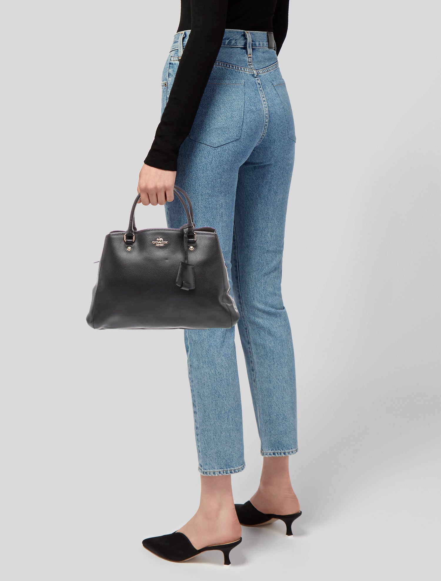 Coach Leather Top Handle Bag
