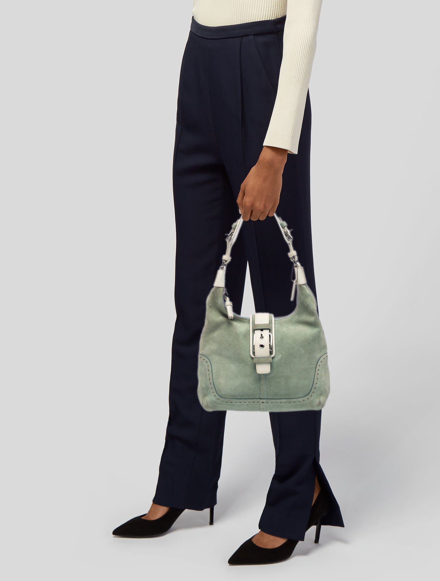Coach Suede Shoulder Bag