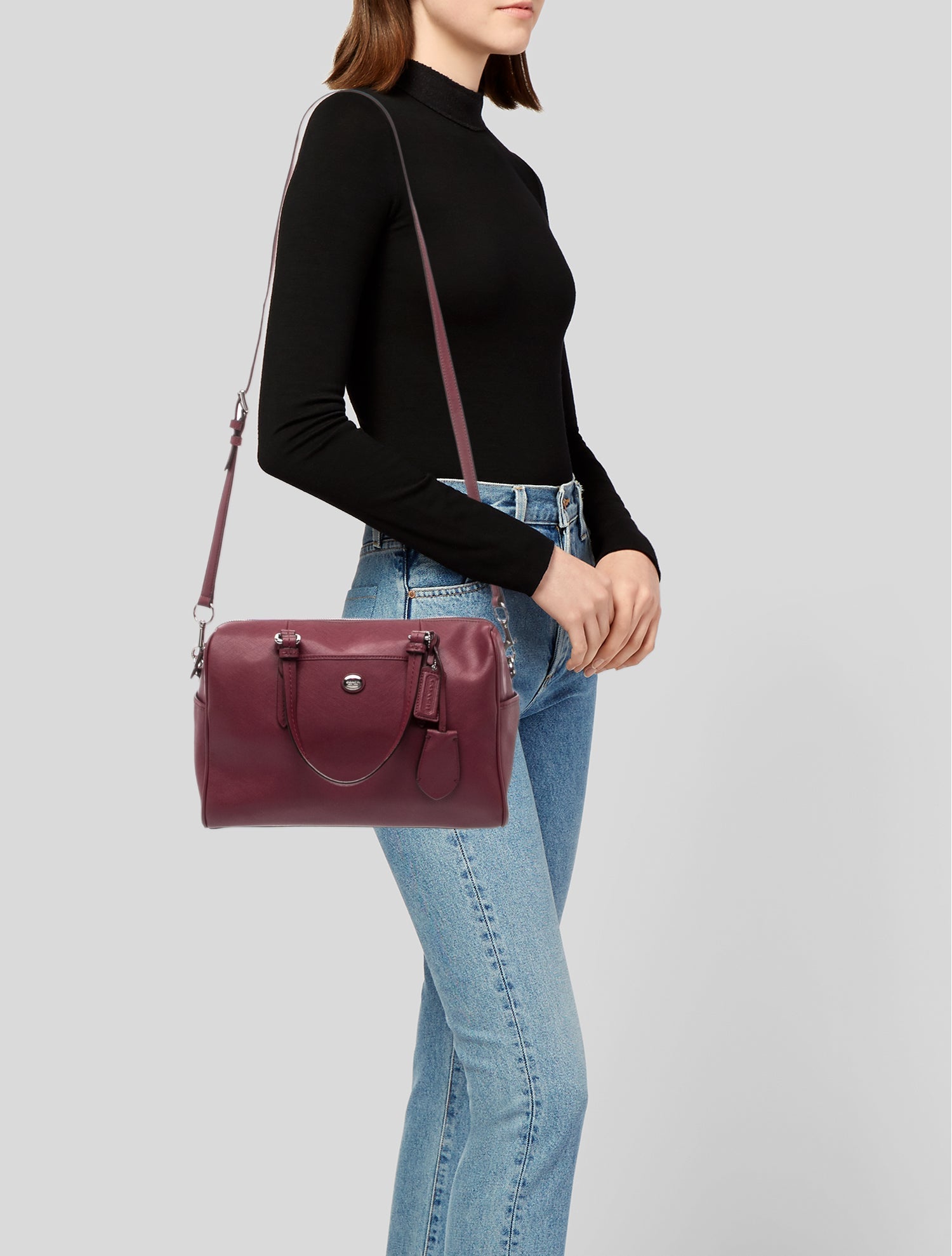 Coach Leather Top Handle Bag