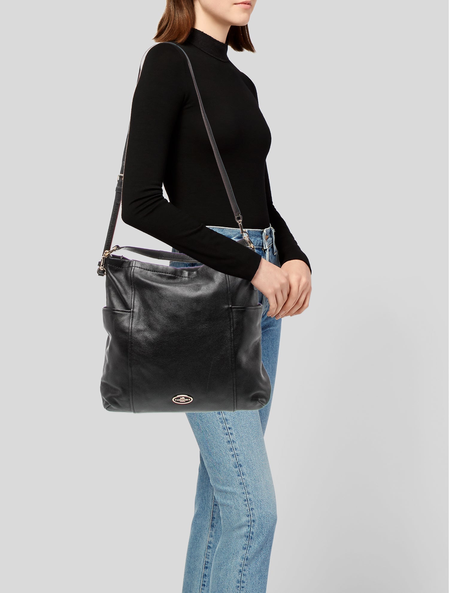 Coach Leather Top Handle Bag