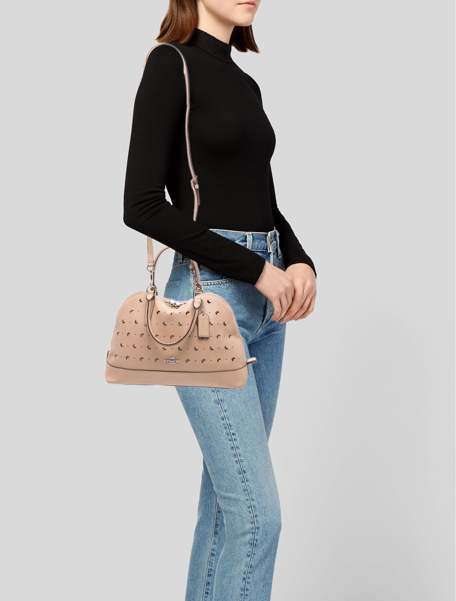 Coach Leather Top Handle Bag