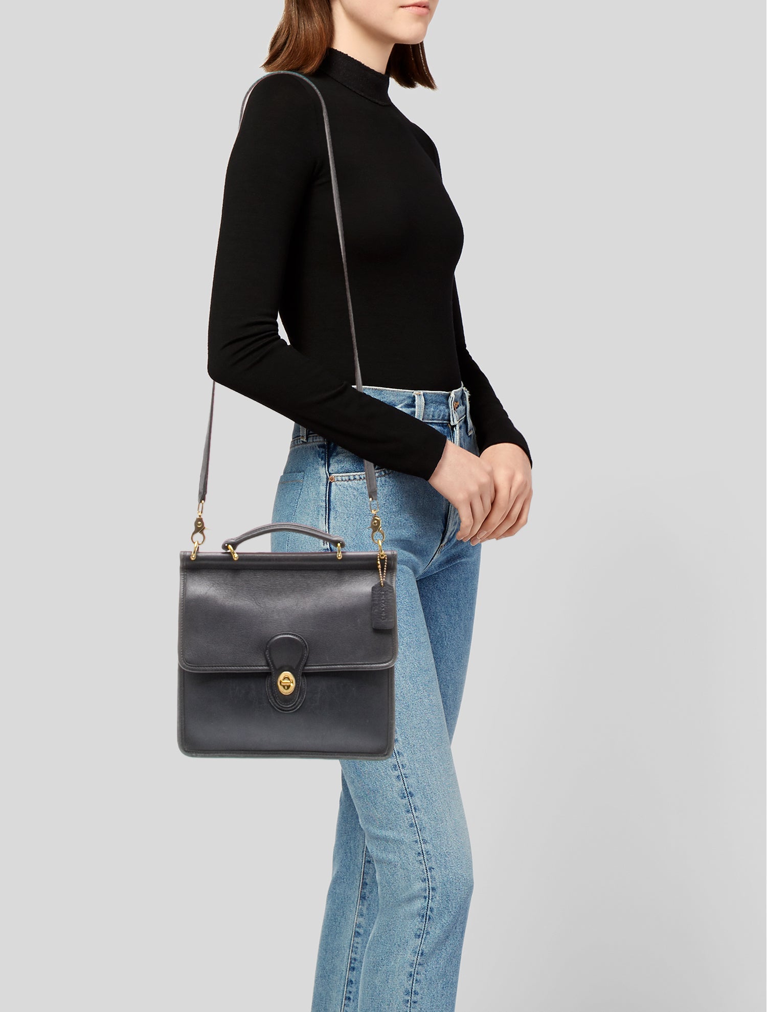 Coach Leather Top Handle Bag
