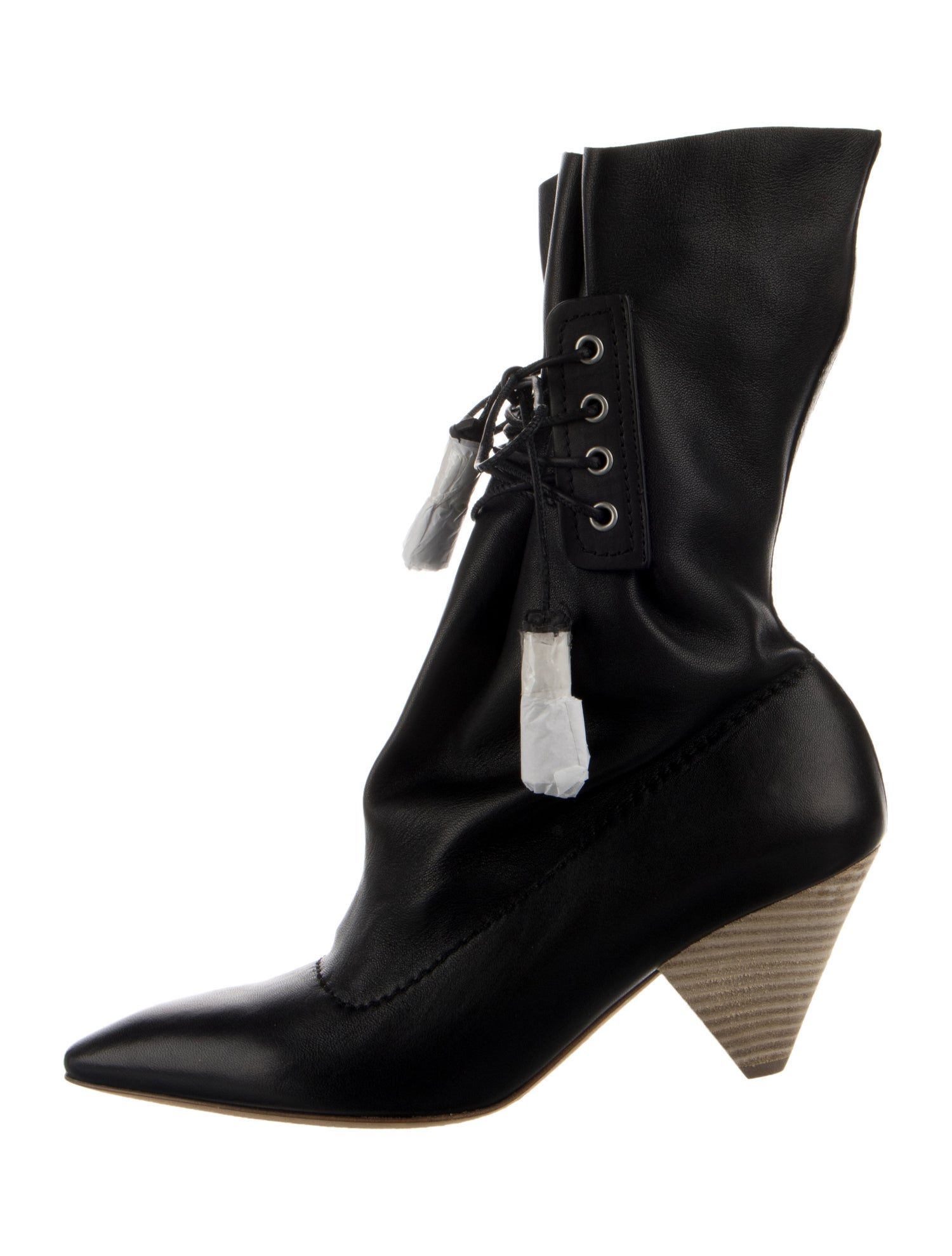 Coach Leather Colorblock Pattern Sock Boots