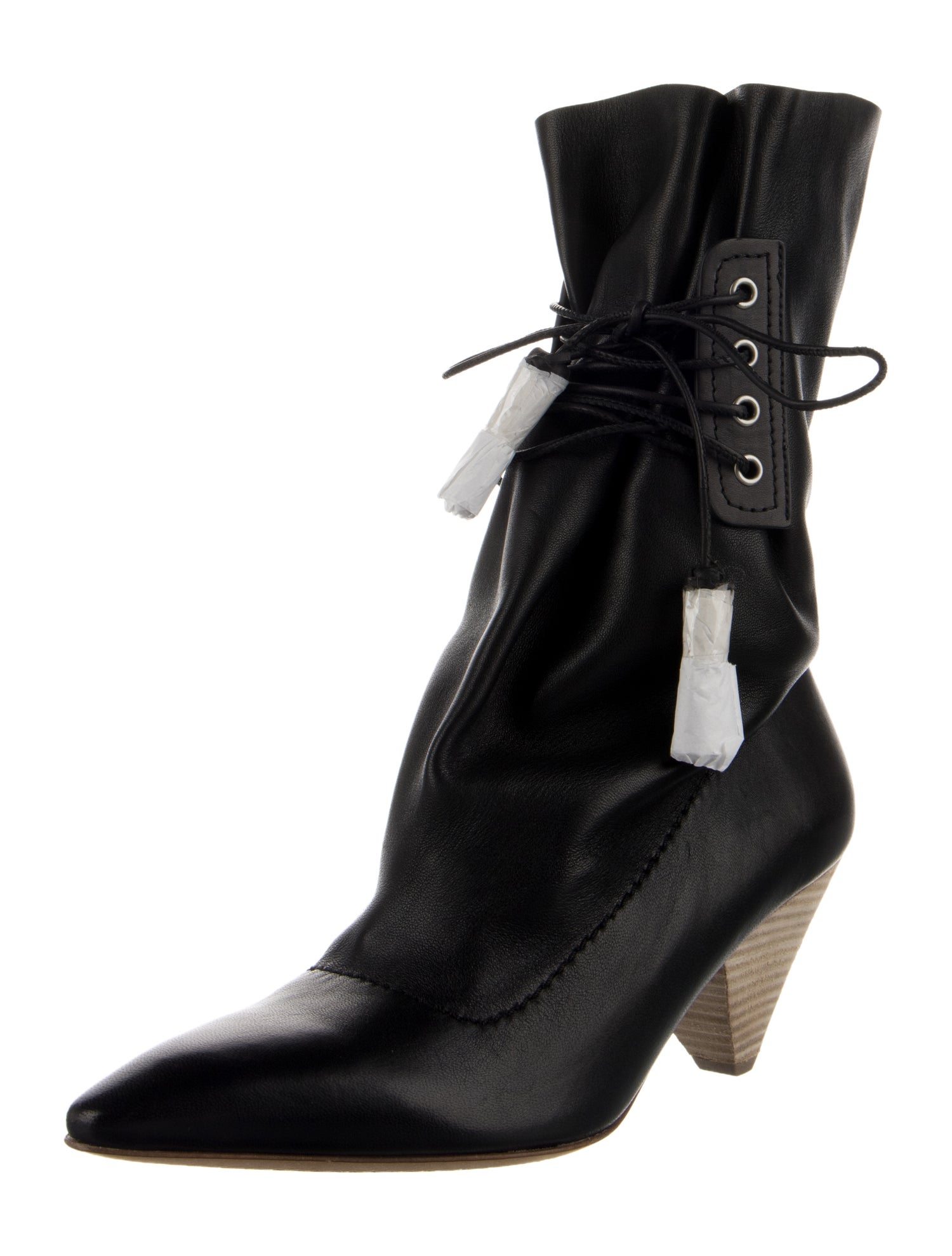 Coach Leather Colorblock Pattern Sock Boots