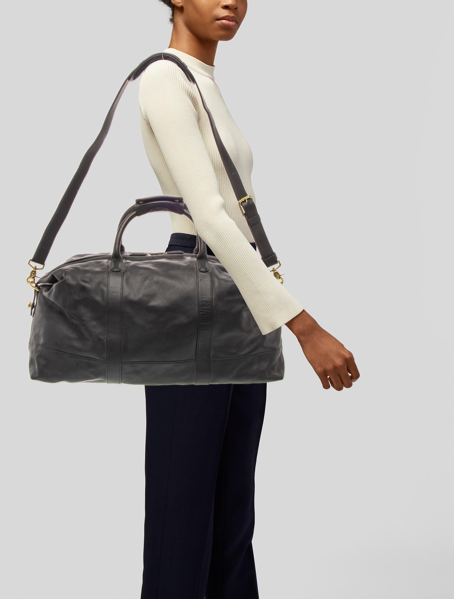 Coach Leather Weekender Bag