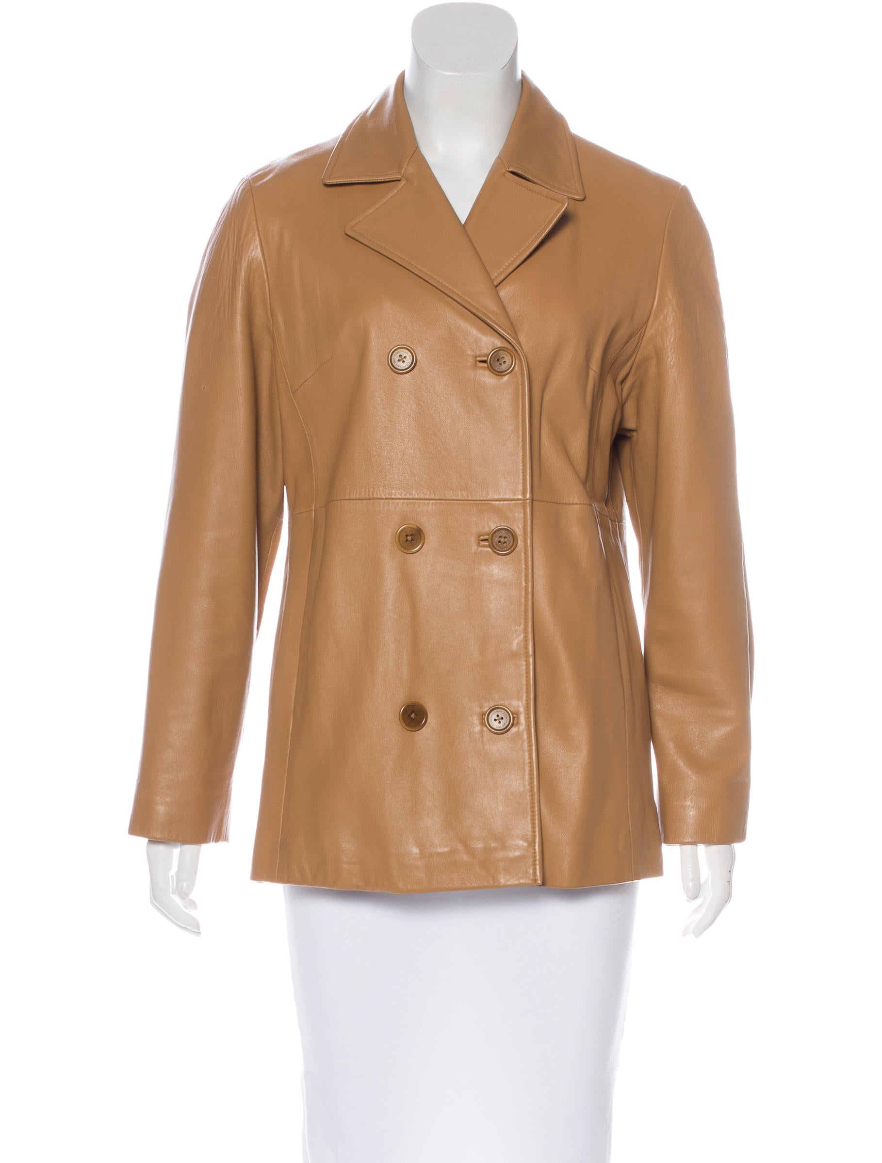 Coach Double-Breasted Leather Jacket