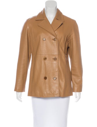 Coach Double-Breasted Leather Jacket