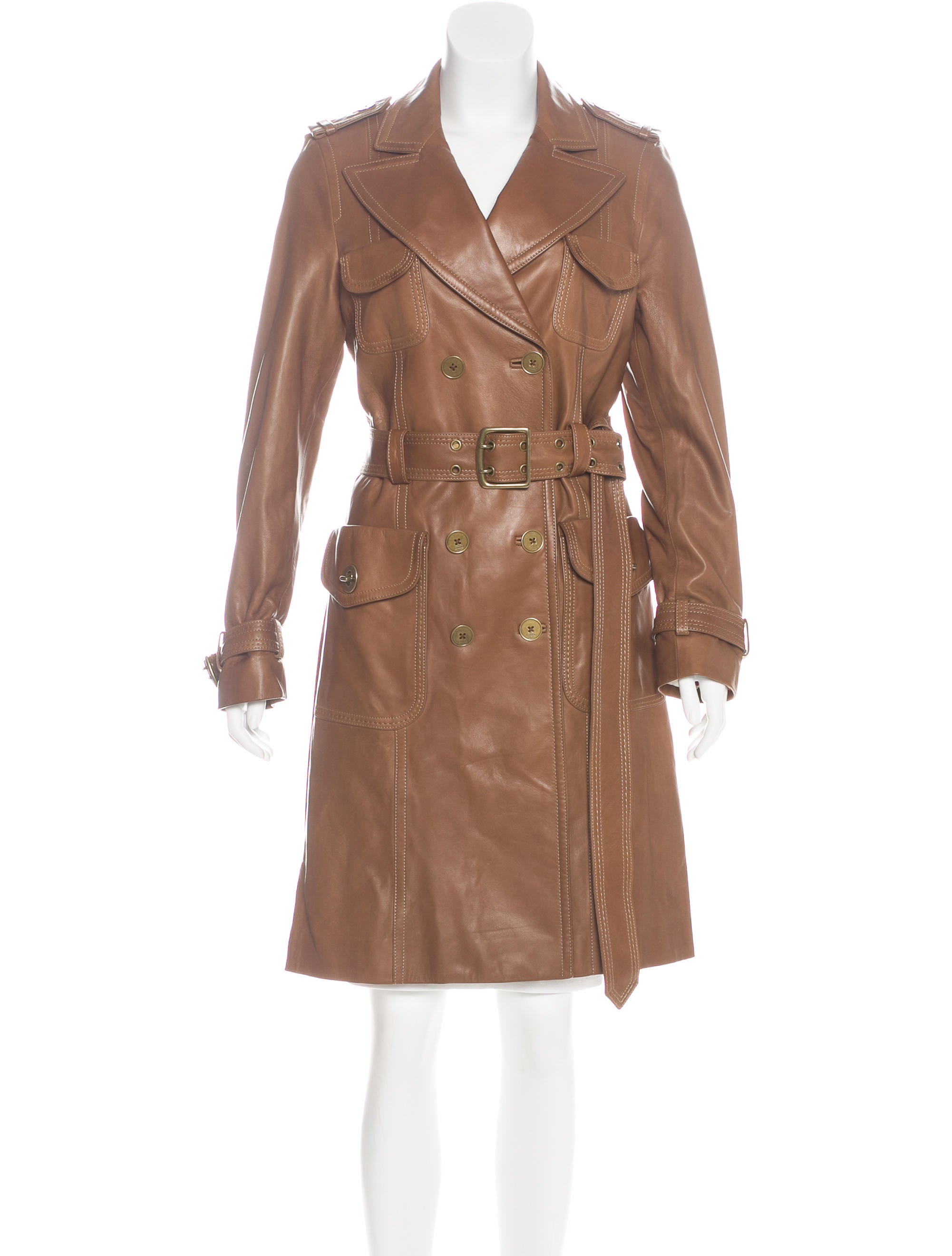 Coach Leather Trench Coat w/ Tags
