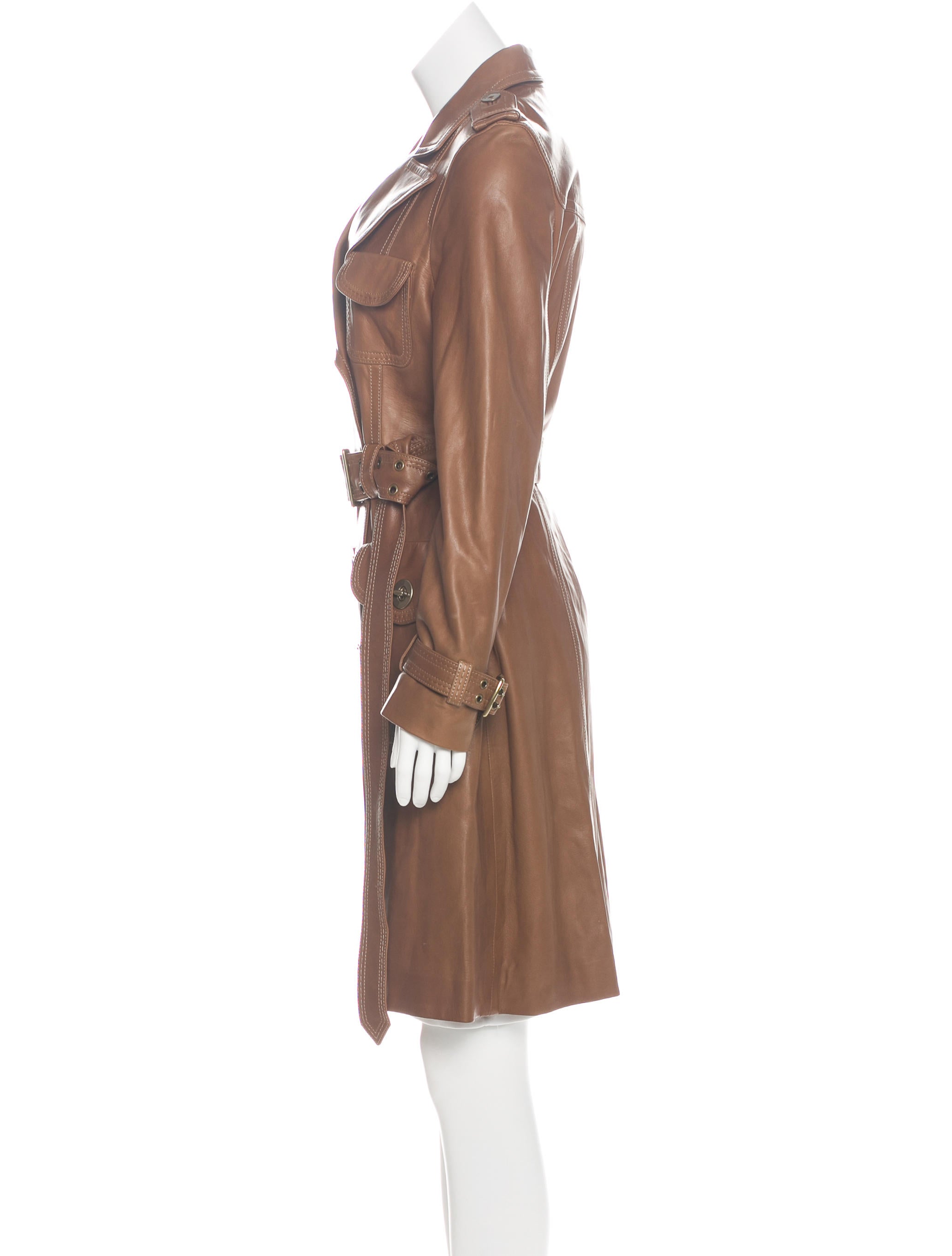 Coach Leather Trench Coat w/ Tags