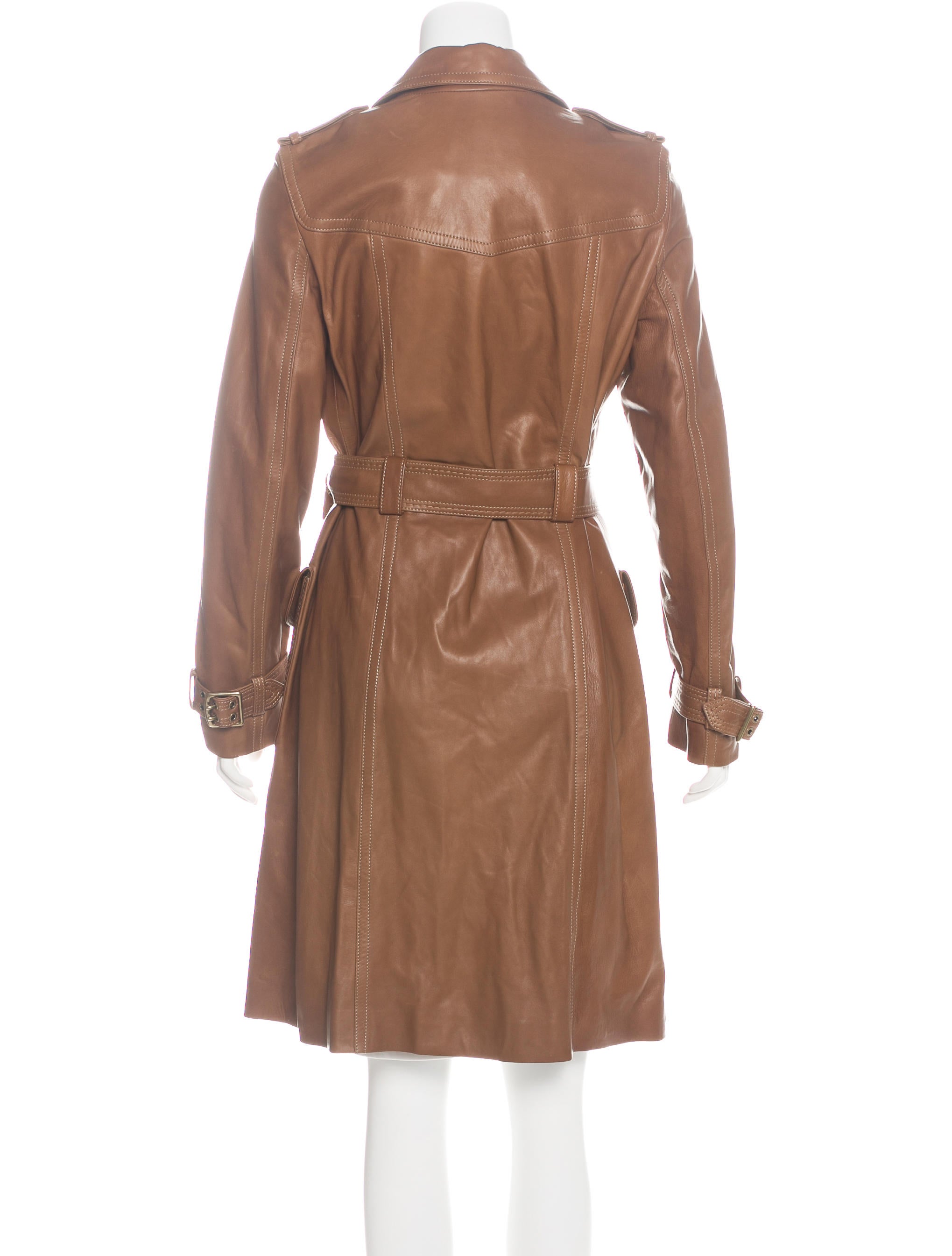 Coach Leather Trench Coat w/ Tags