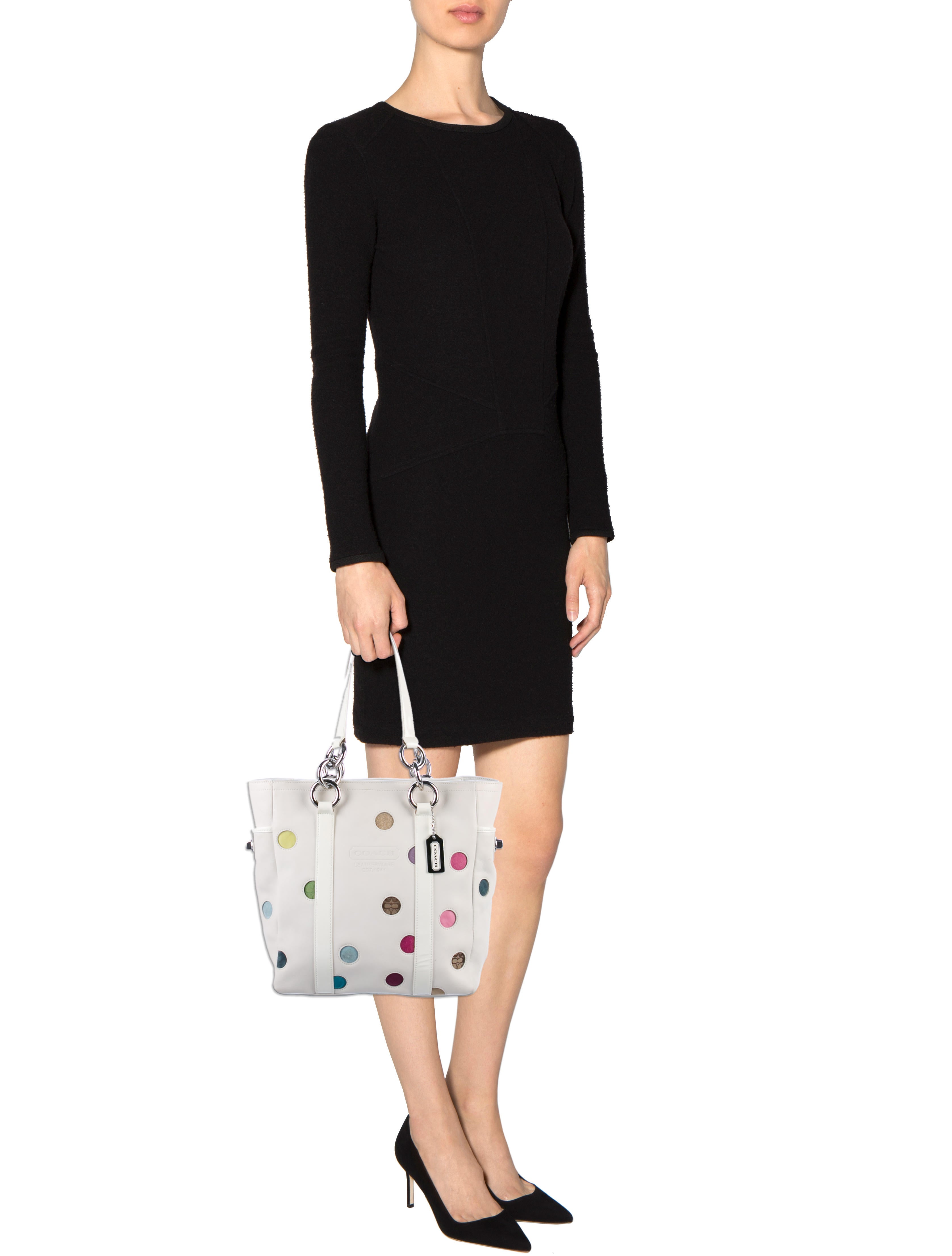 Coach Polka Dot Leather Gallery Tote