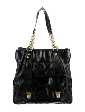 Coach Poppy Camelia Pushlock Tote