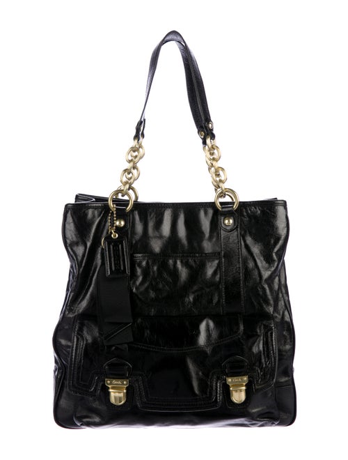 Coach Poppy Camelia Pushlock Tote