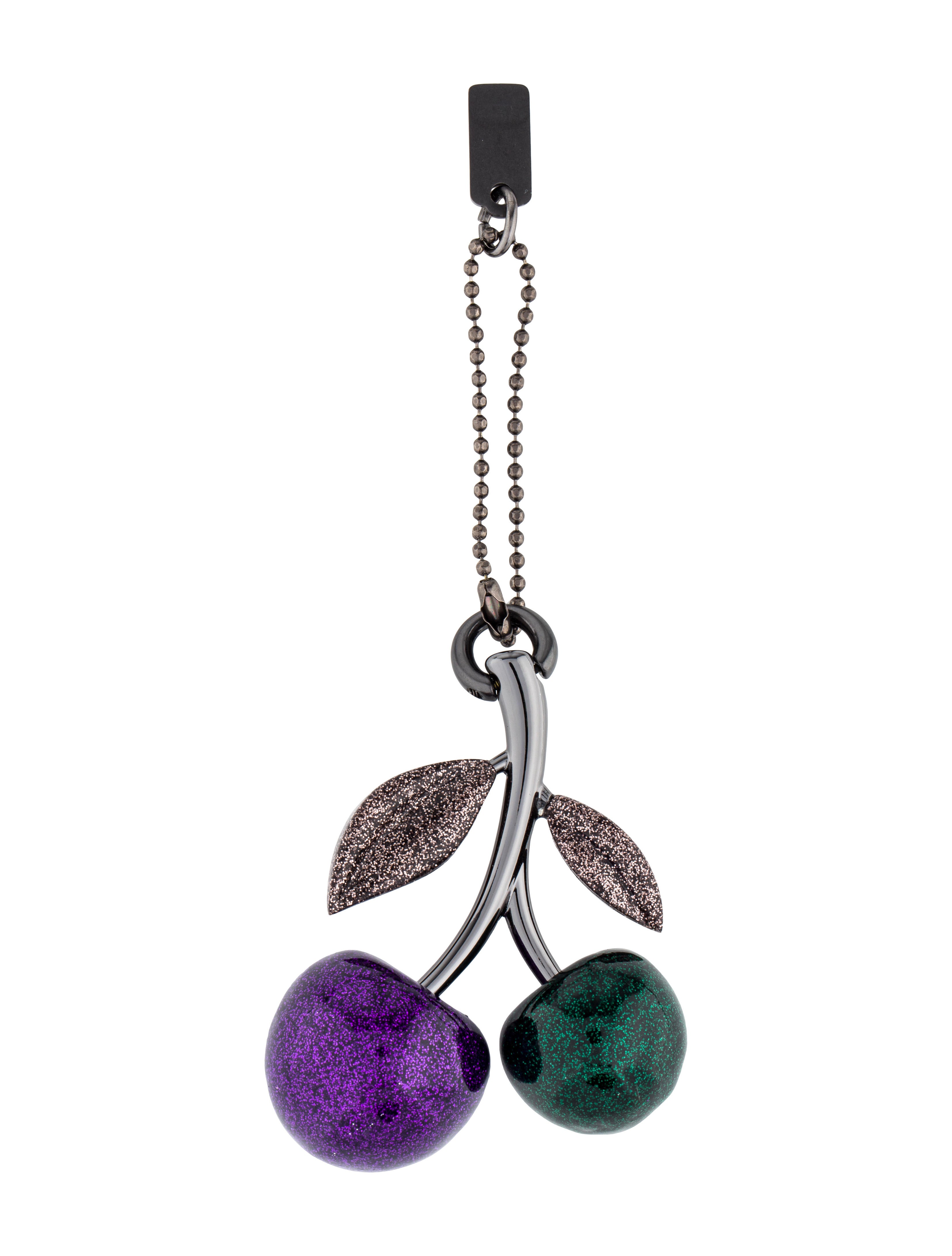 Coach Glitter Cherry Keychain