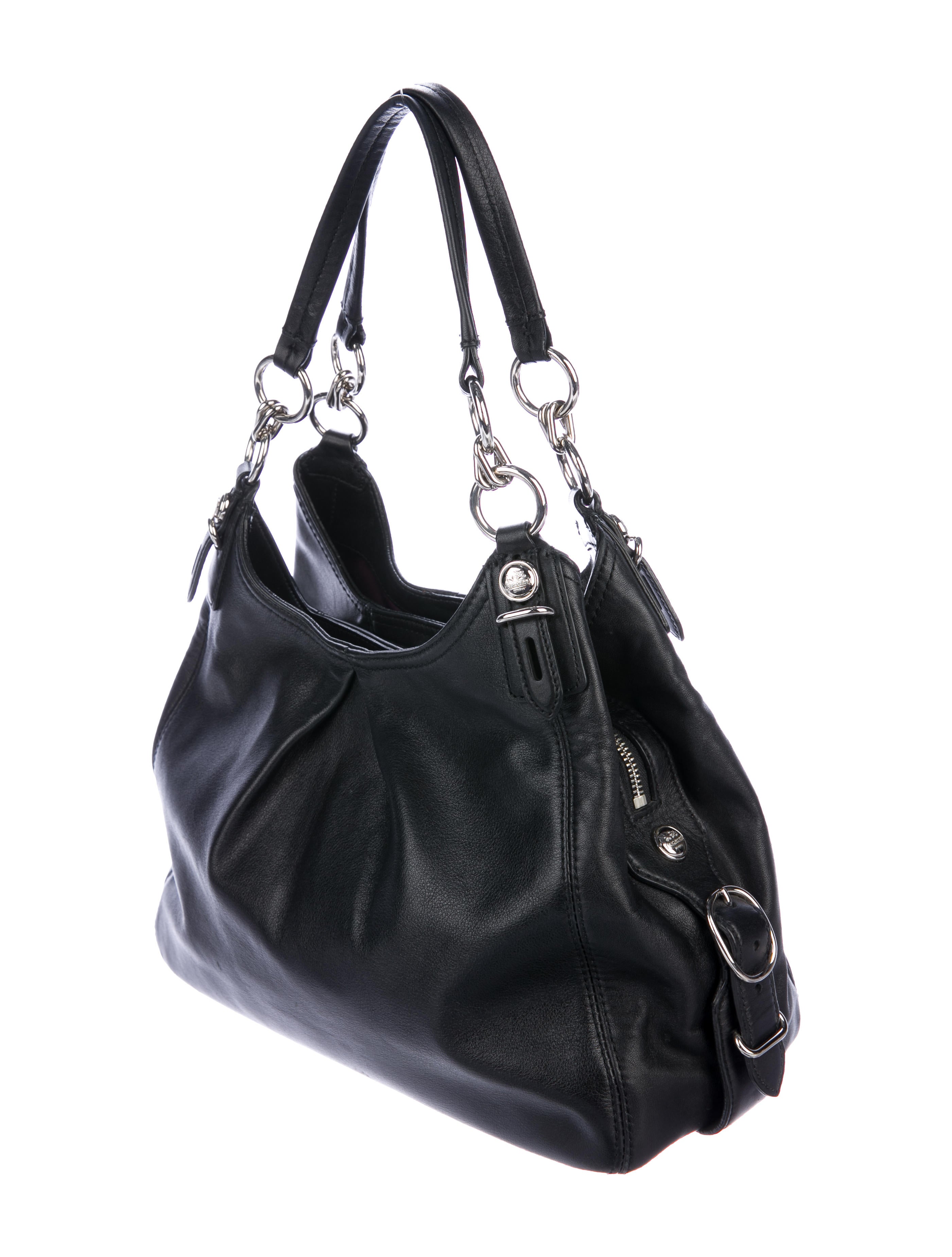 Coach Three Compartment Leather Shoulder Bag