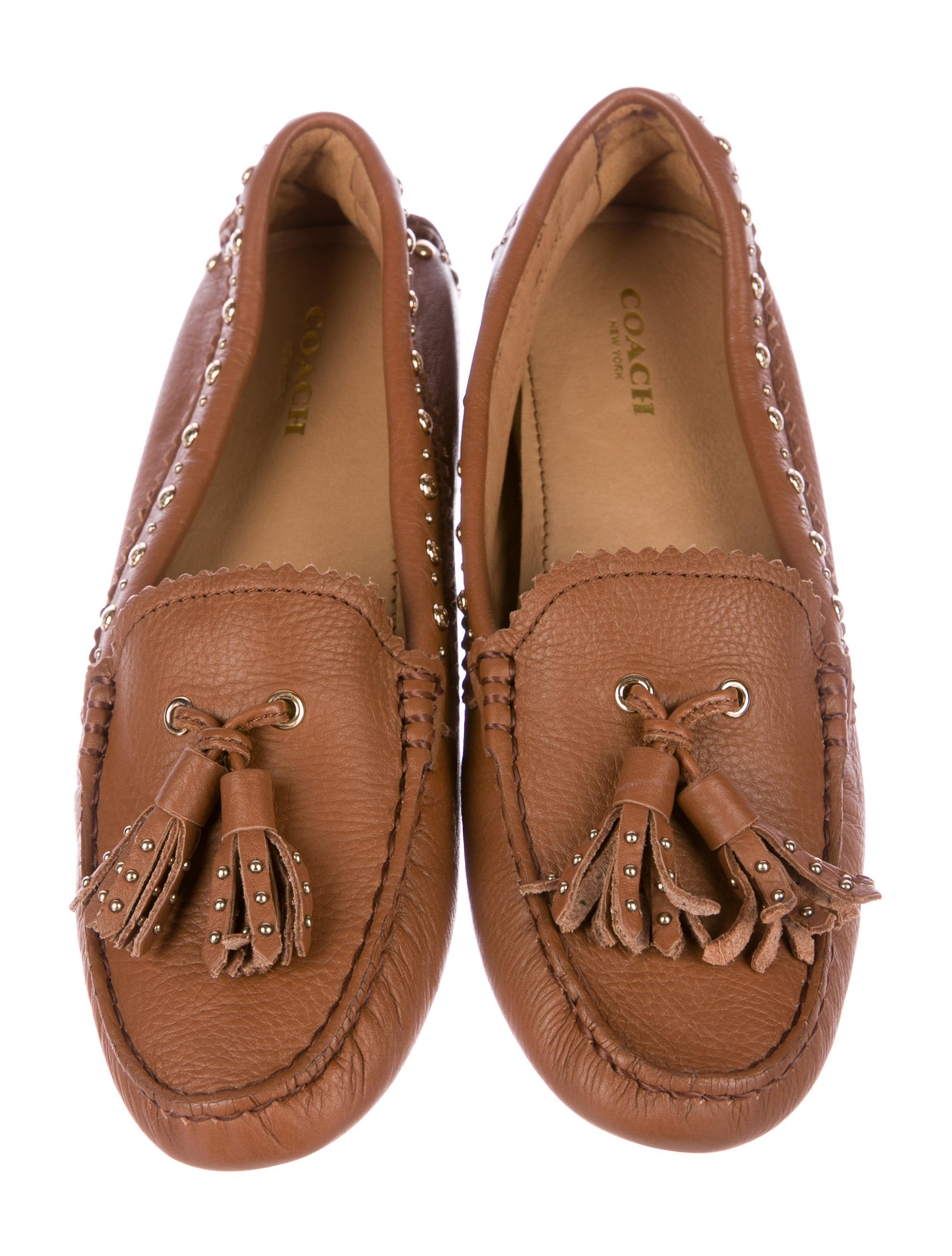 Coach Studded Driving Loafers Shoes CCH25881 The RealReal