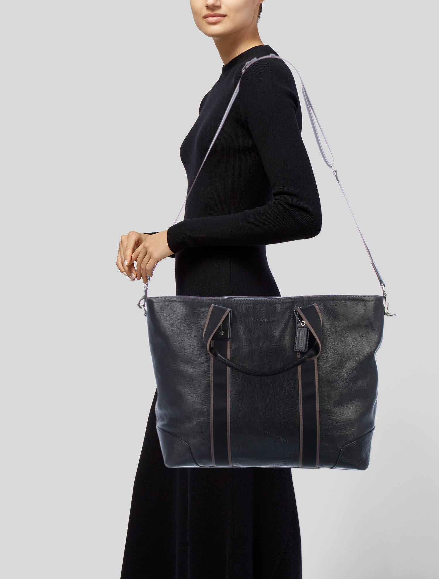 Coach Leather Weekender Bag