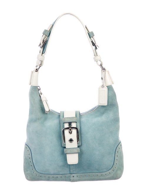 Coach Vintage Suede Shoulder Bag Blue