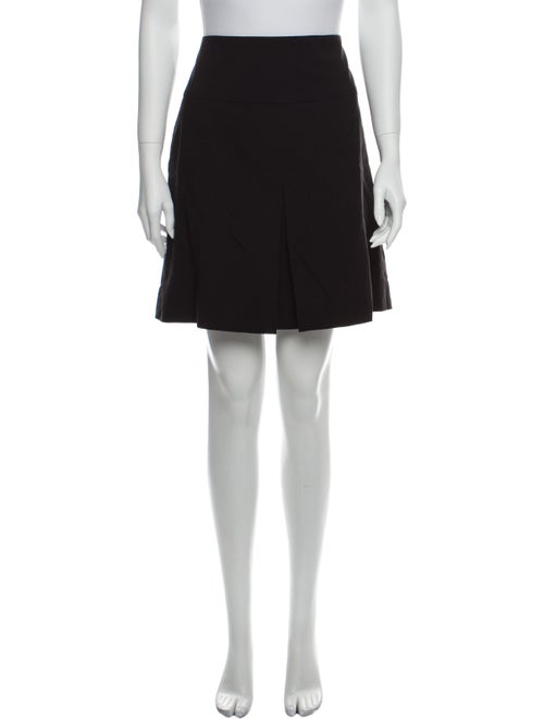 Coach Pleated Accents Knee-Length Skirt Black