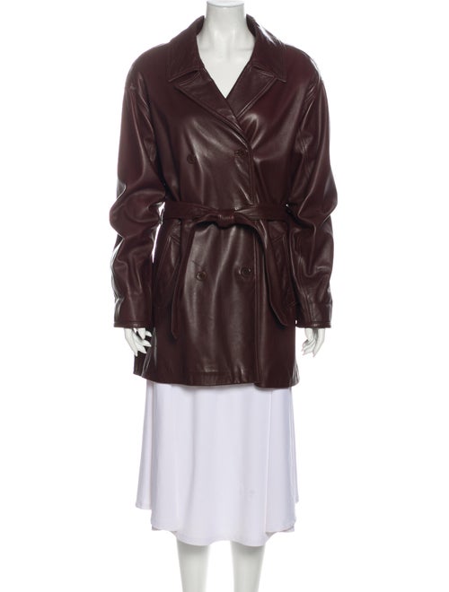 Coach Leather Coat Brown