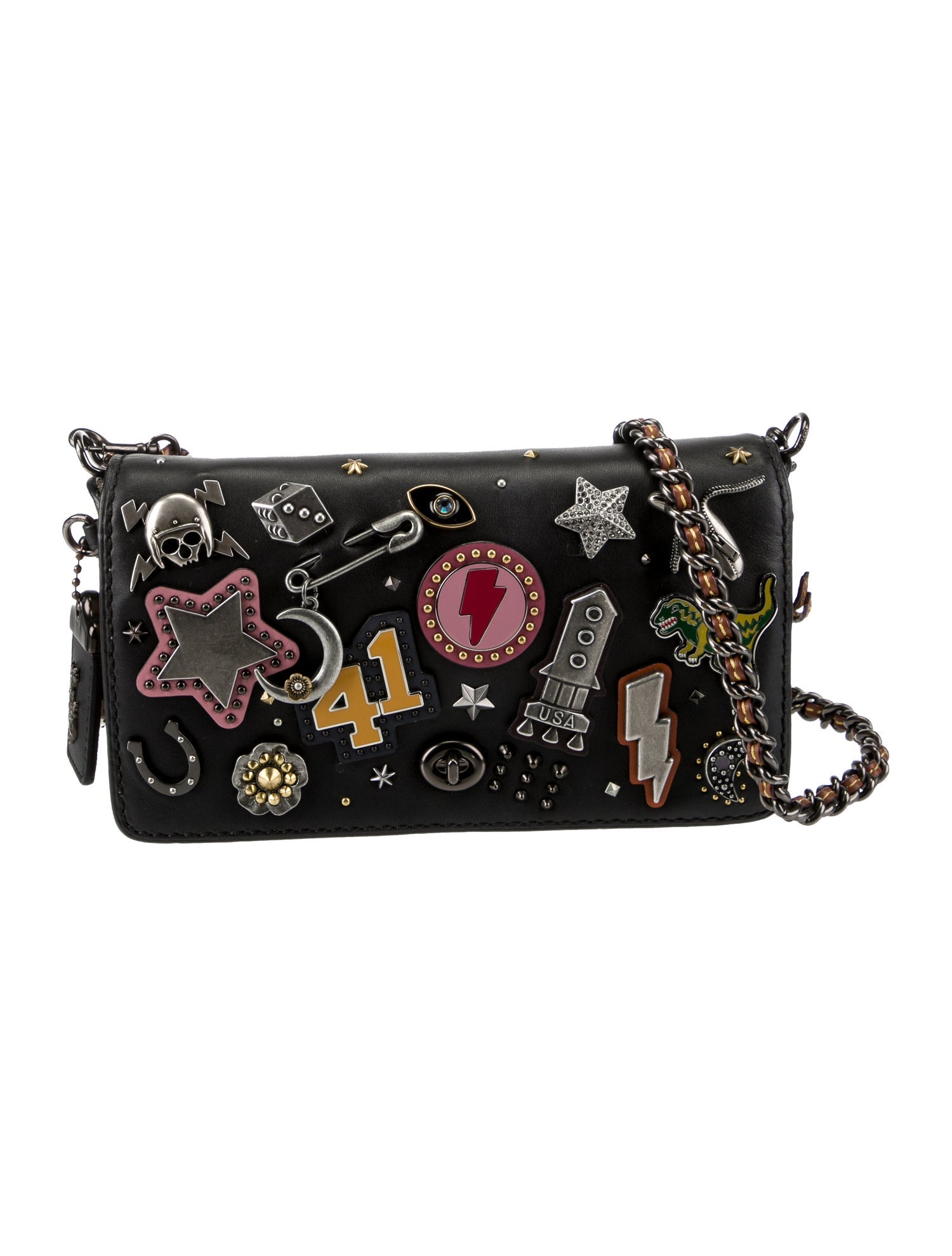 Coach 1941 Dinky With Signature Canvas Detail And Souvenir Pins