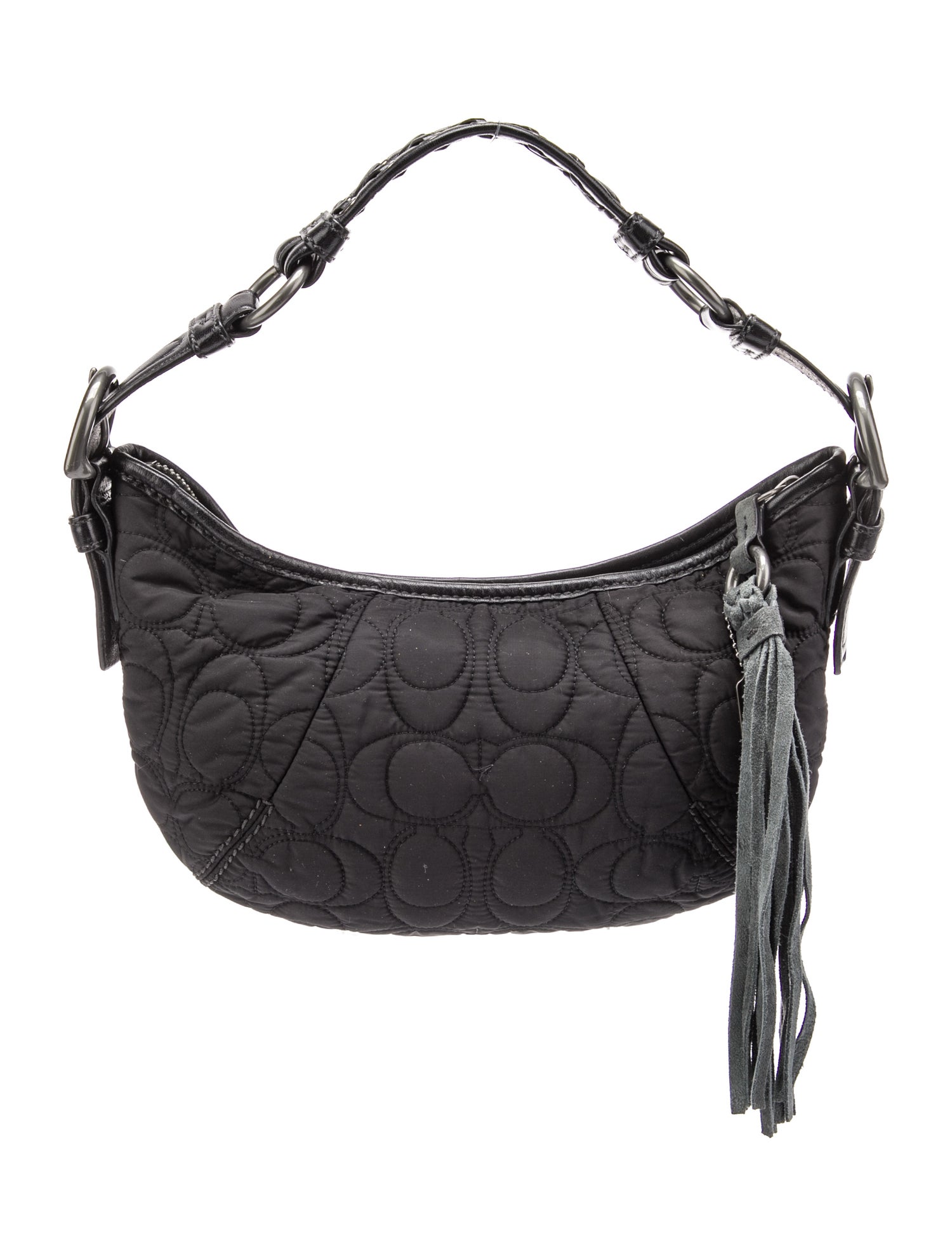 Coach Leather Trim Nylon Shoulder Bag