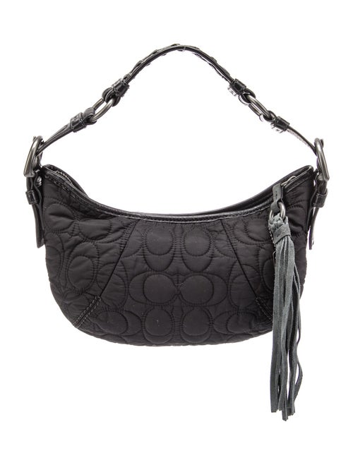 Coach Leather Trim Nylon Shoulder Bag