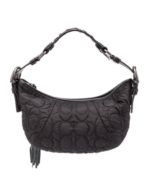 Coach Leather Trim Nylon Shoulder Bag