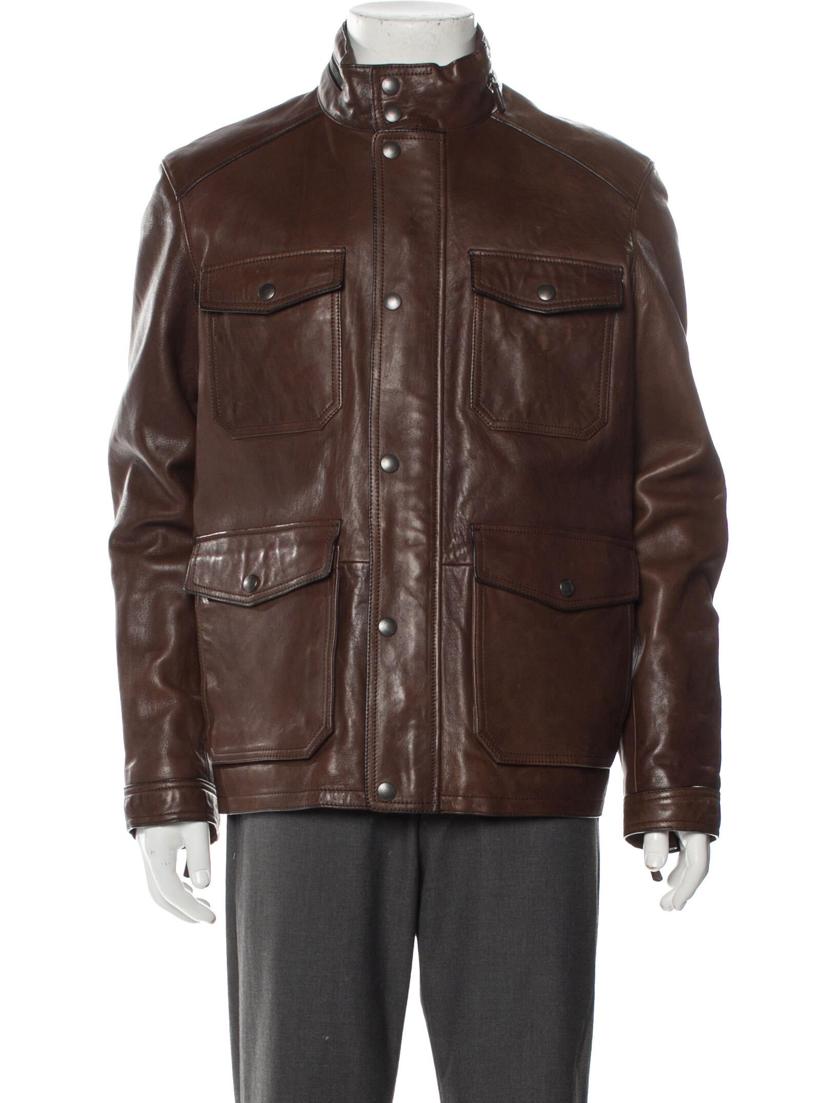 Coach Leather Utility Jacket