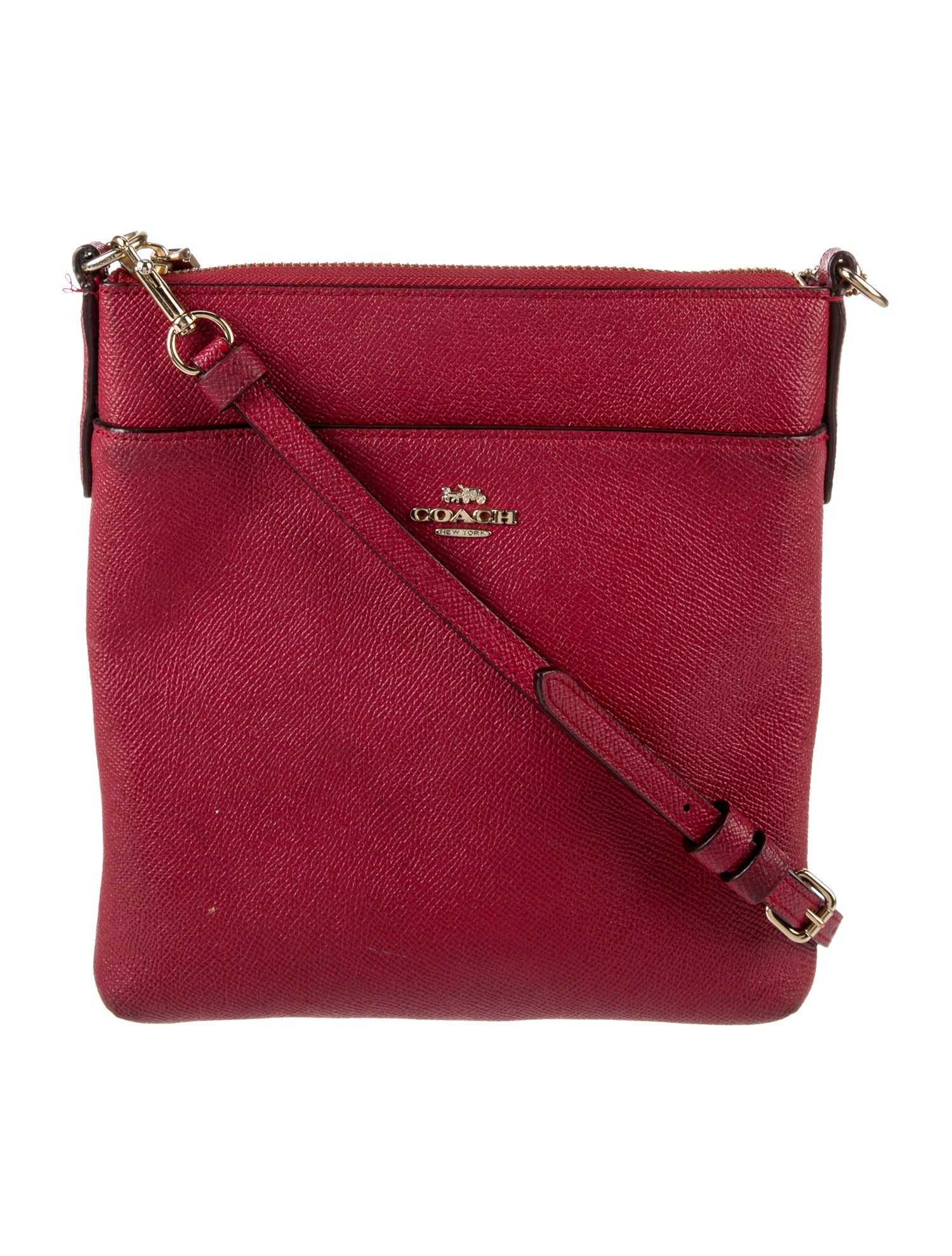 Coach Leather Kitt Messenger Bag Red Crossbody Bags, Handbags