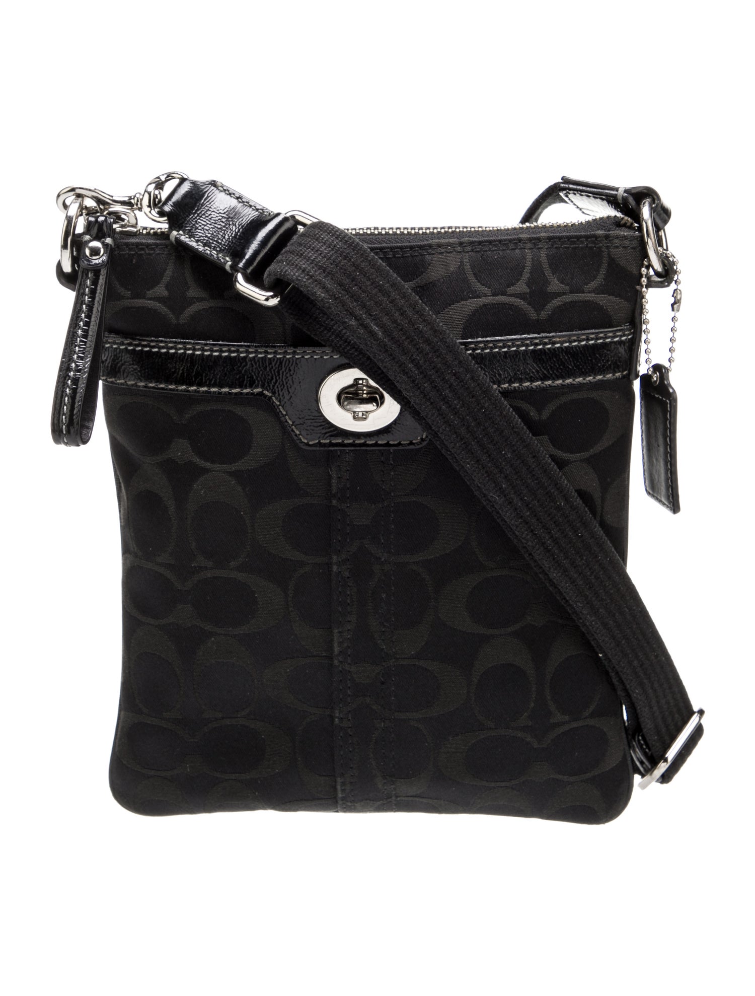 Coach Leather trim Canvas Crossbody Bag