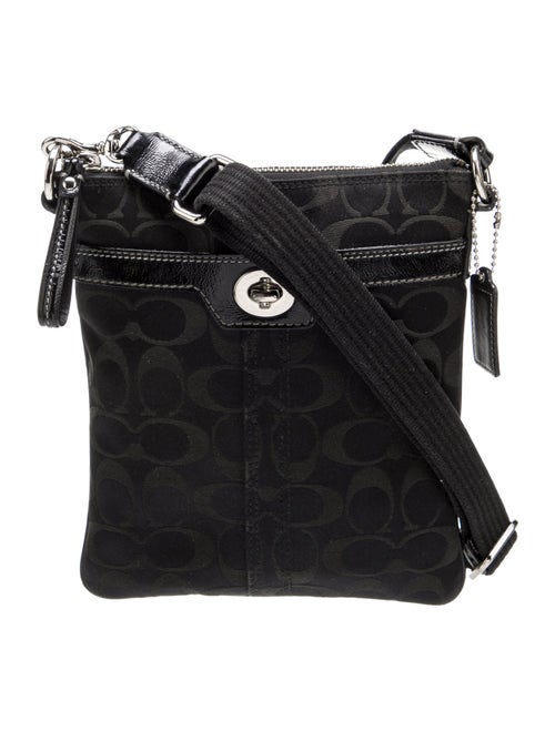 Coach Leather trim Canvas Crossbody Bag